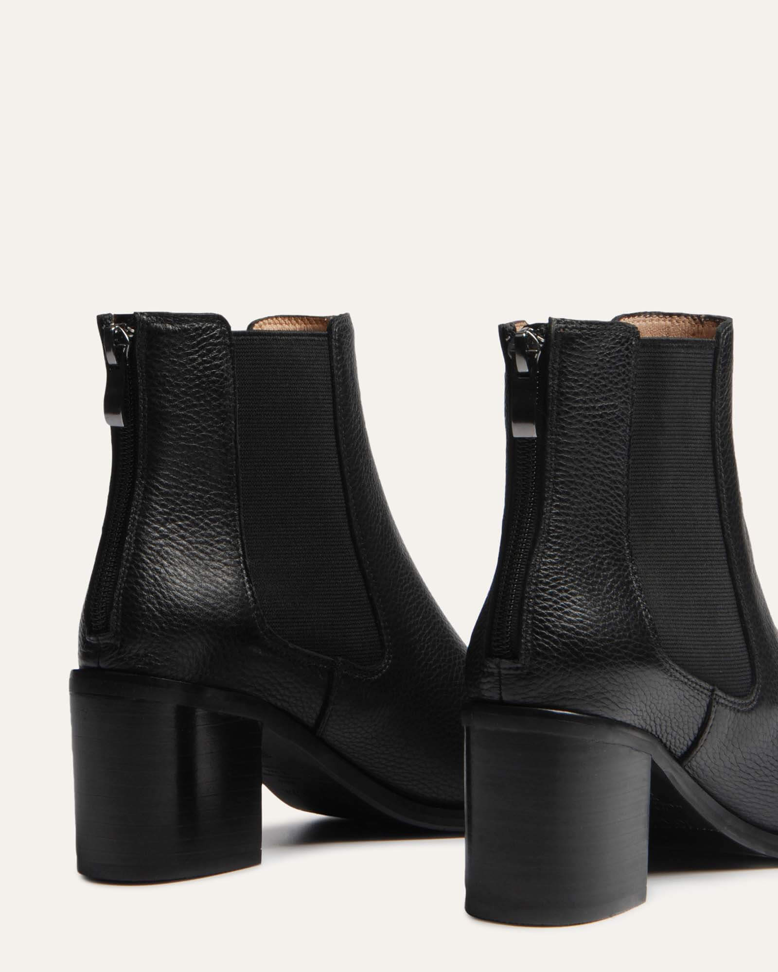 ALLURE MID ANKLE BOOTS BLACK LEATHER - Image 3