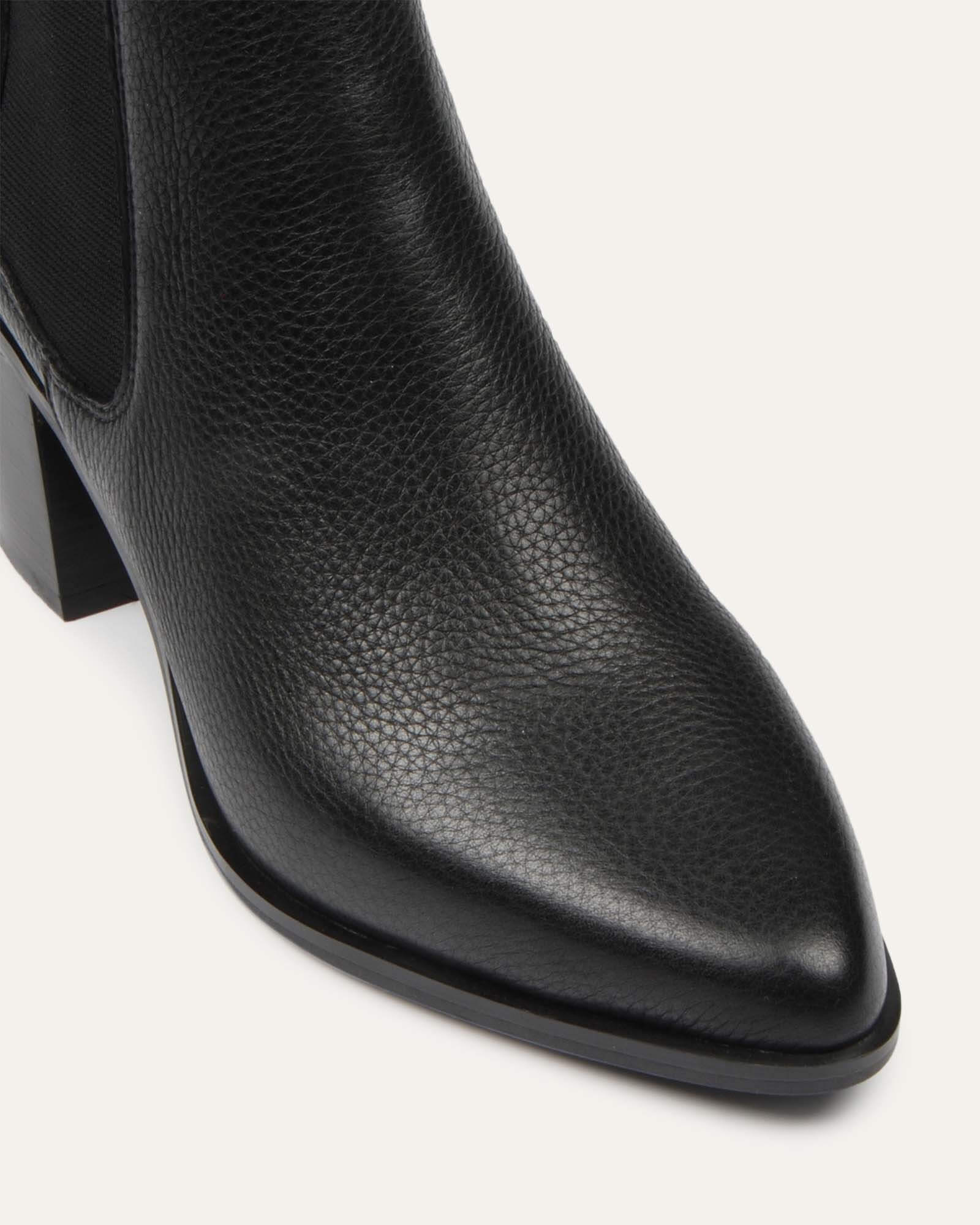 ALLURE MID ANKLE BOOTS BLACK LEATHER - Image 5