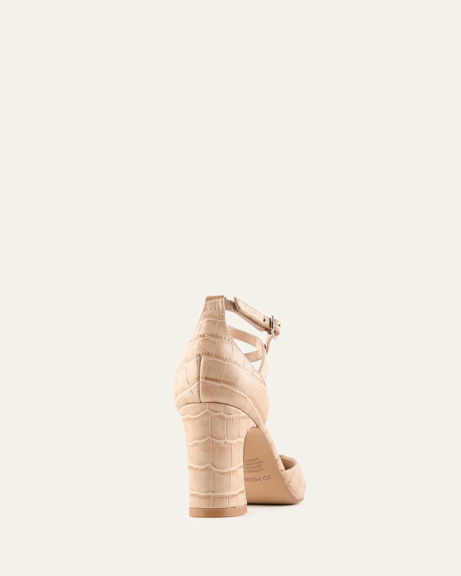 ALMA MID HEELS BEIGE CROC - Image 4