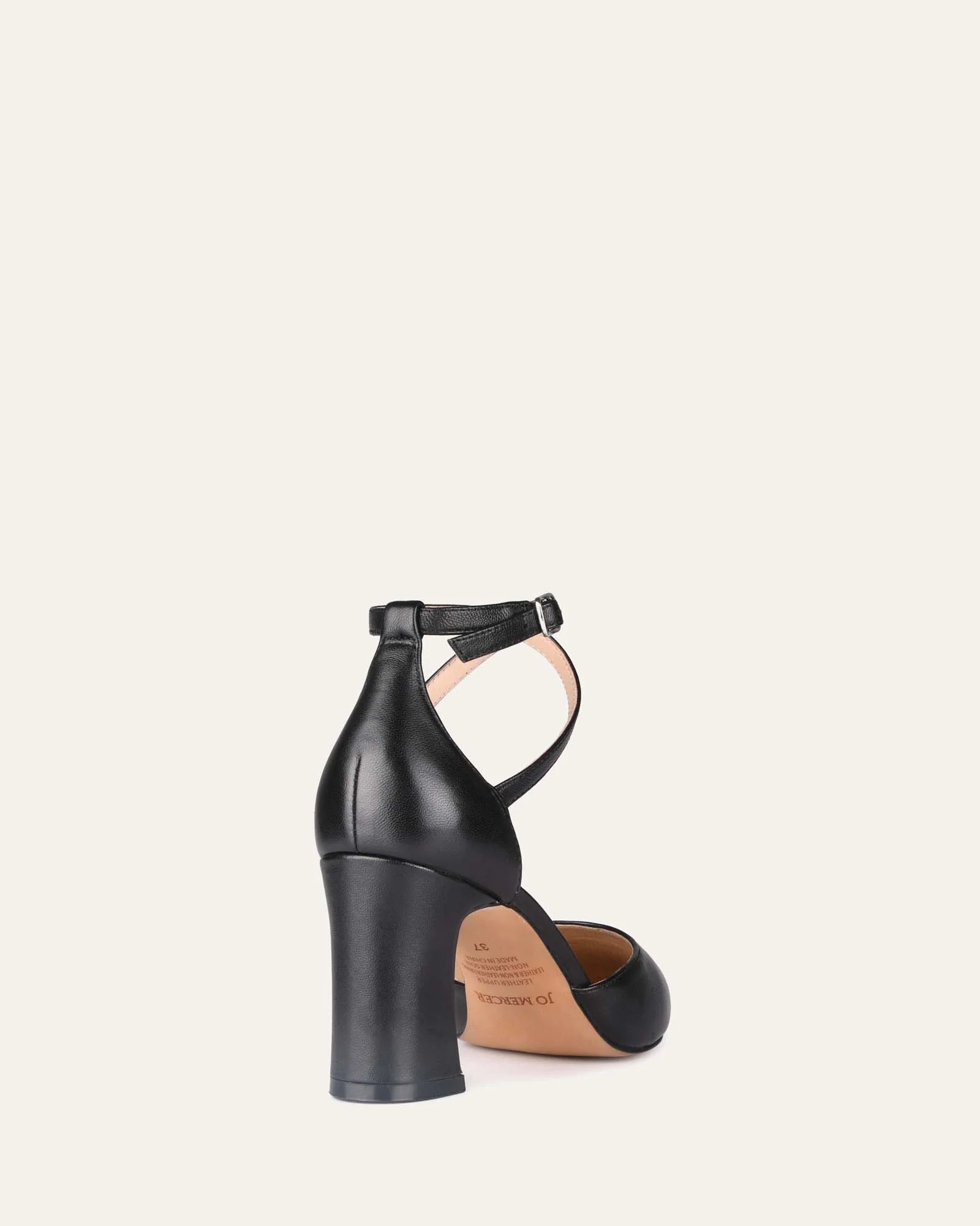 ALMA MID HEELS BLACK LEATHER - Image 5