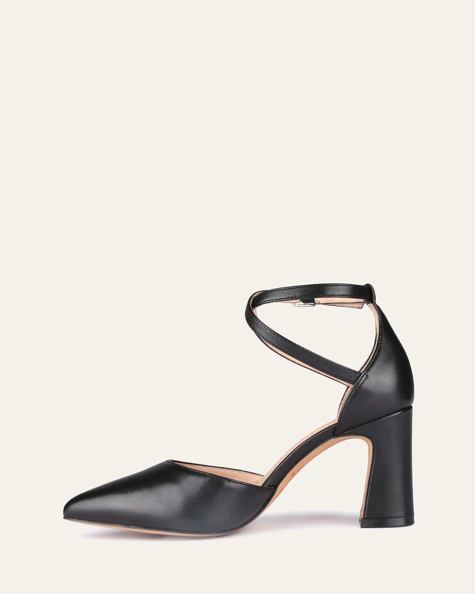 ALMA MID HEELS BLACK LEATHER - Image 6