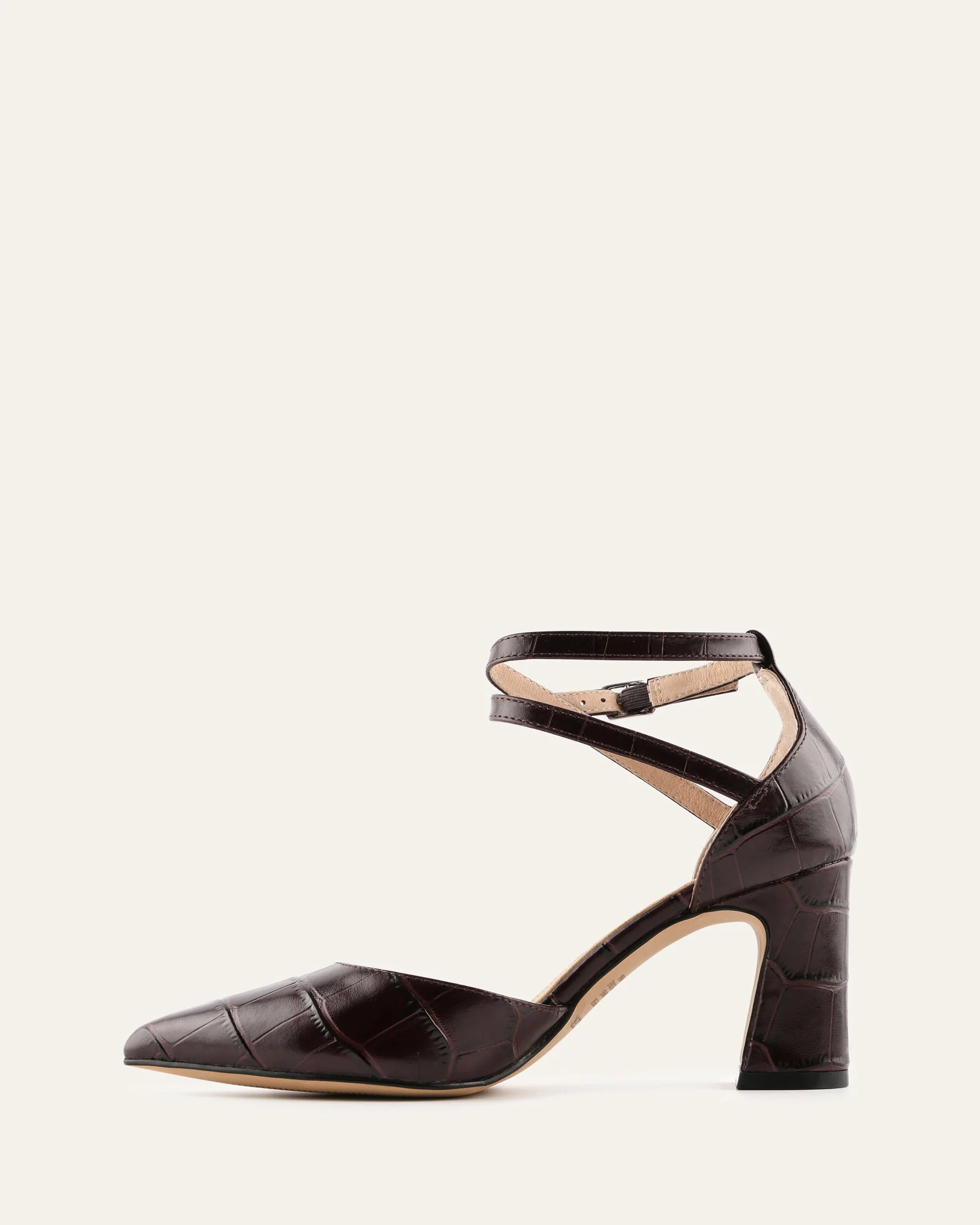 ALMA MID HEELS MAHOGANY CROC - Image 5