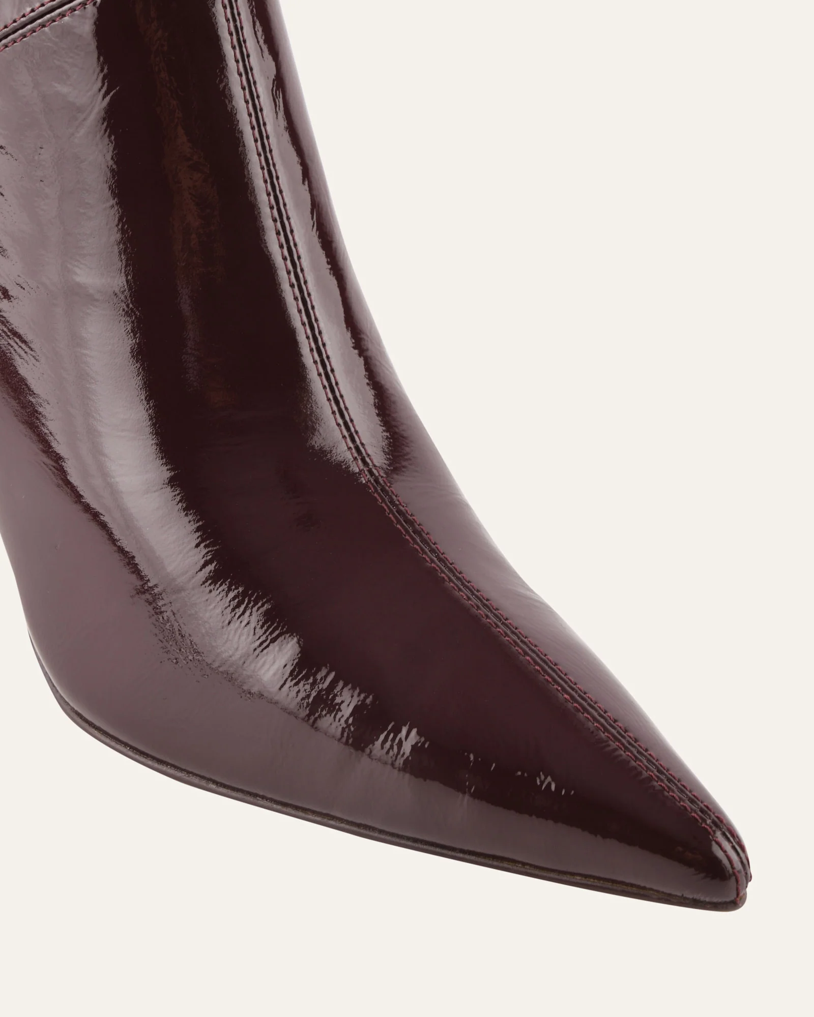 AMARI HIGH ANKLE BOOTS MERLOT CRINKLE PATENT - Image 3