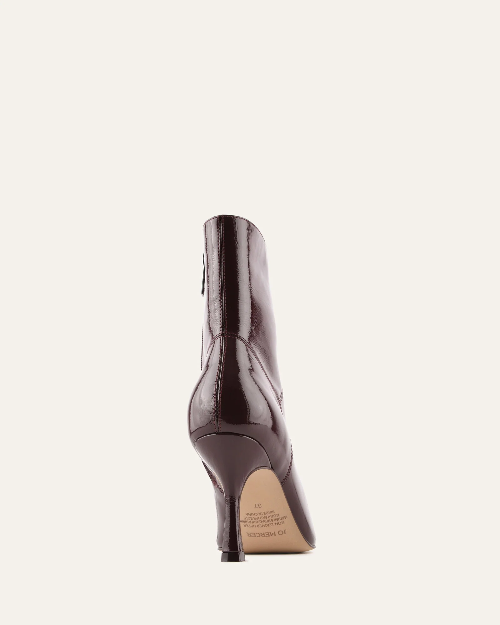 AMARI HIGH ANKLE BOOTS MERLOT CRINKLE PATENT - Image 4
