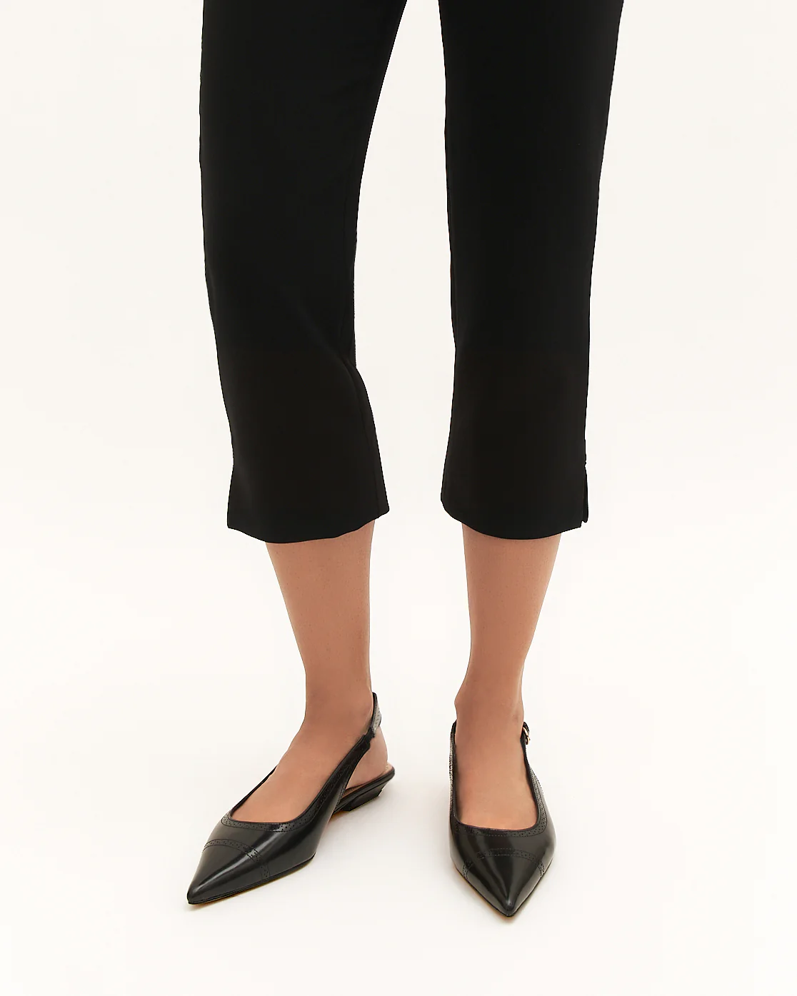 ANWAR DRESS FLATS BLACK LEATHER - Image 2