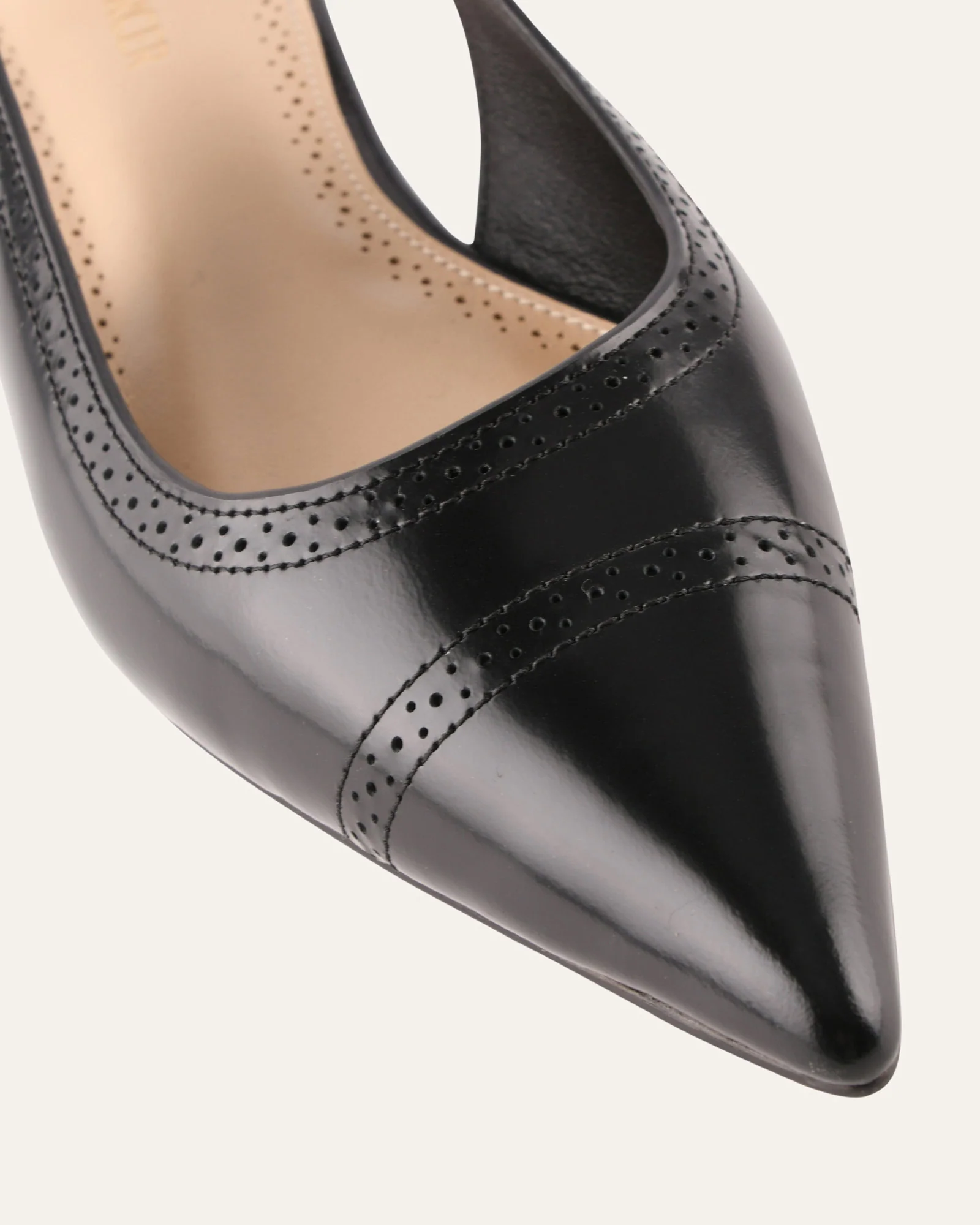 ANWAR DRESS FLATS BLACK LEATHER - Image 4