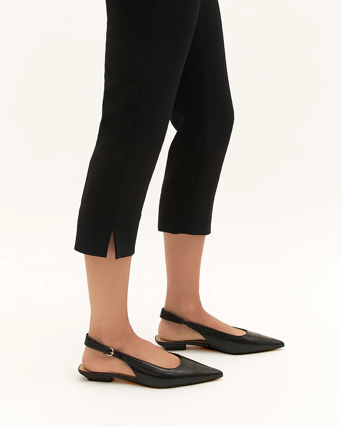 ANWAR DRESS FLATS BLACK LEATHER - Image 7
