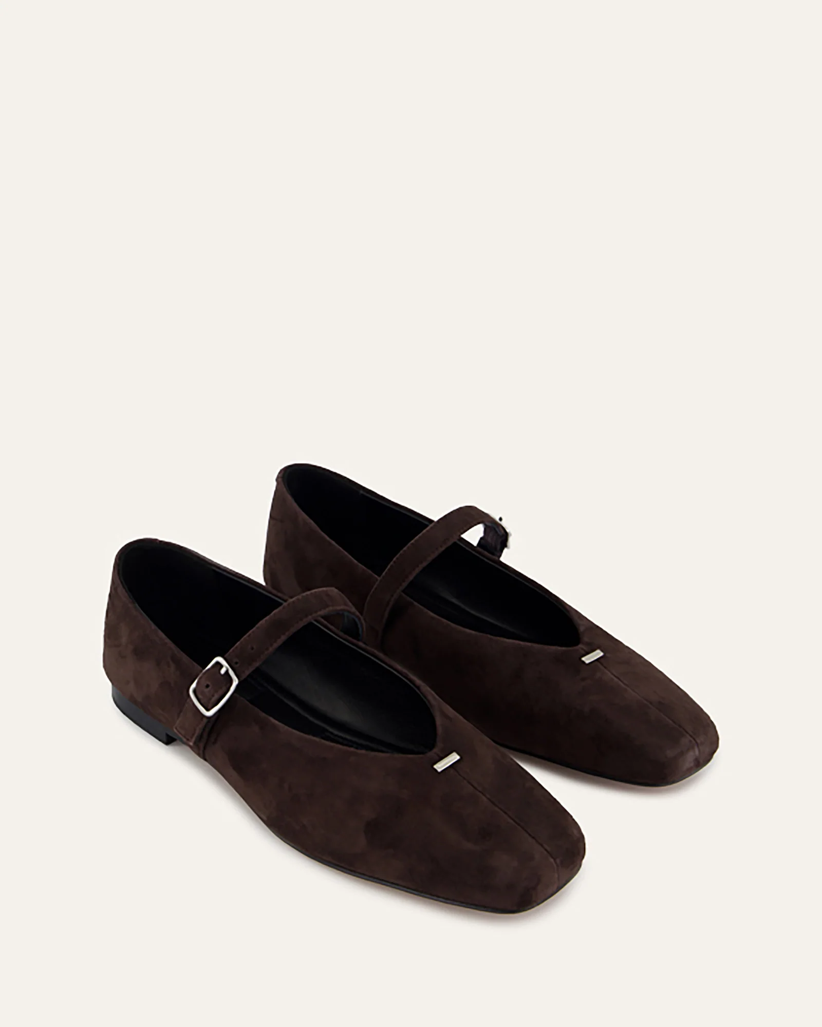 APRIL CASUAL FLATS BITTER CHOC SUEDE - Image 3