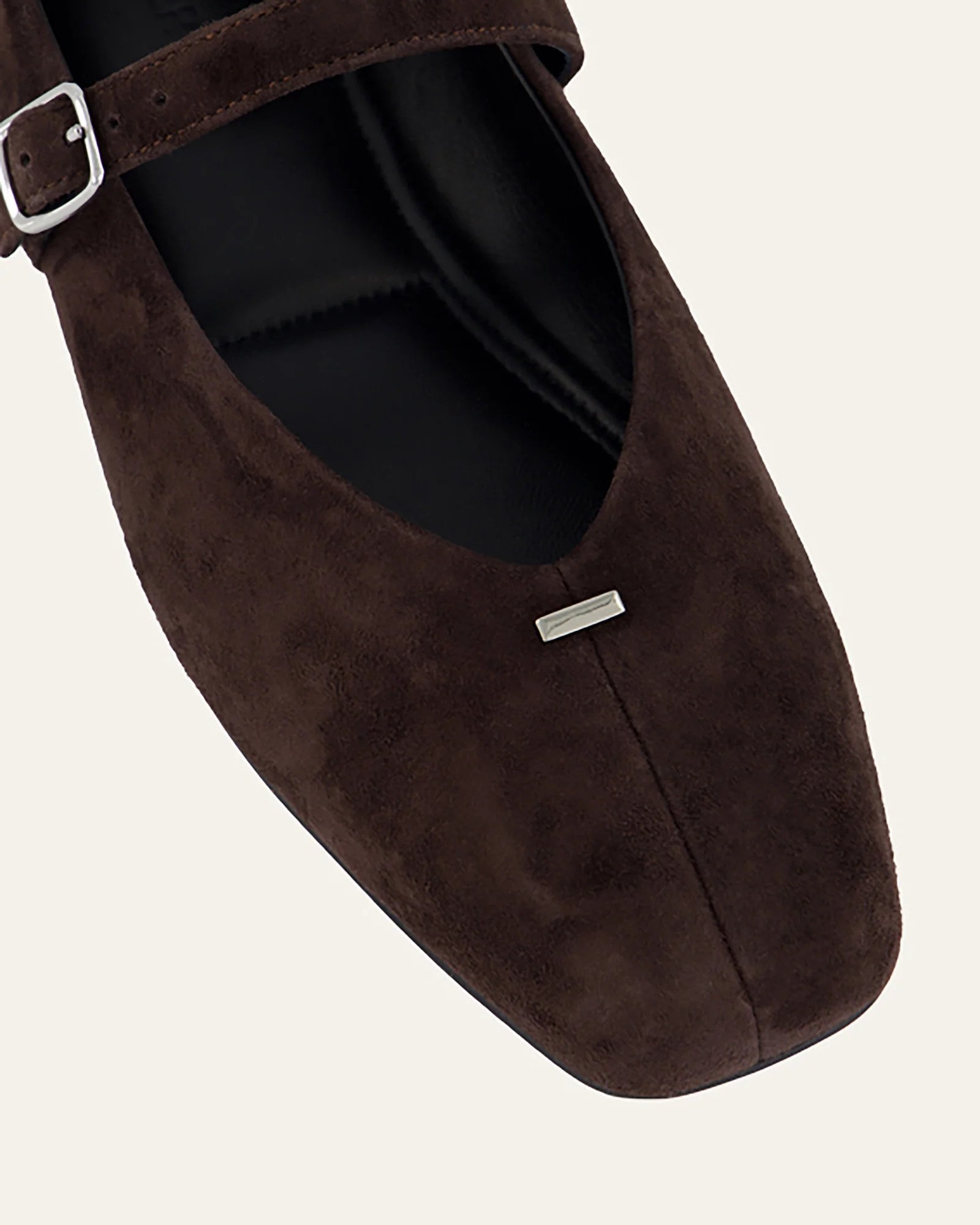 APRIL CASUAL FLATS BITTER CHOC SUEDE - Image 4