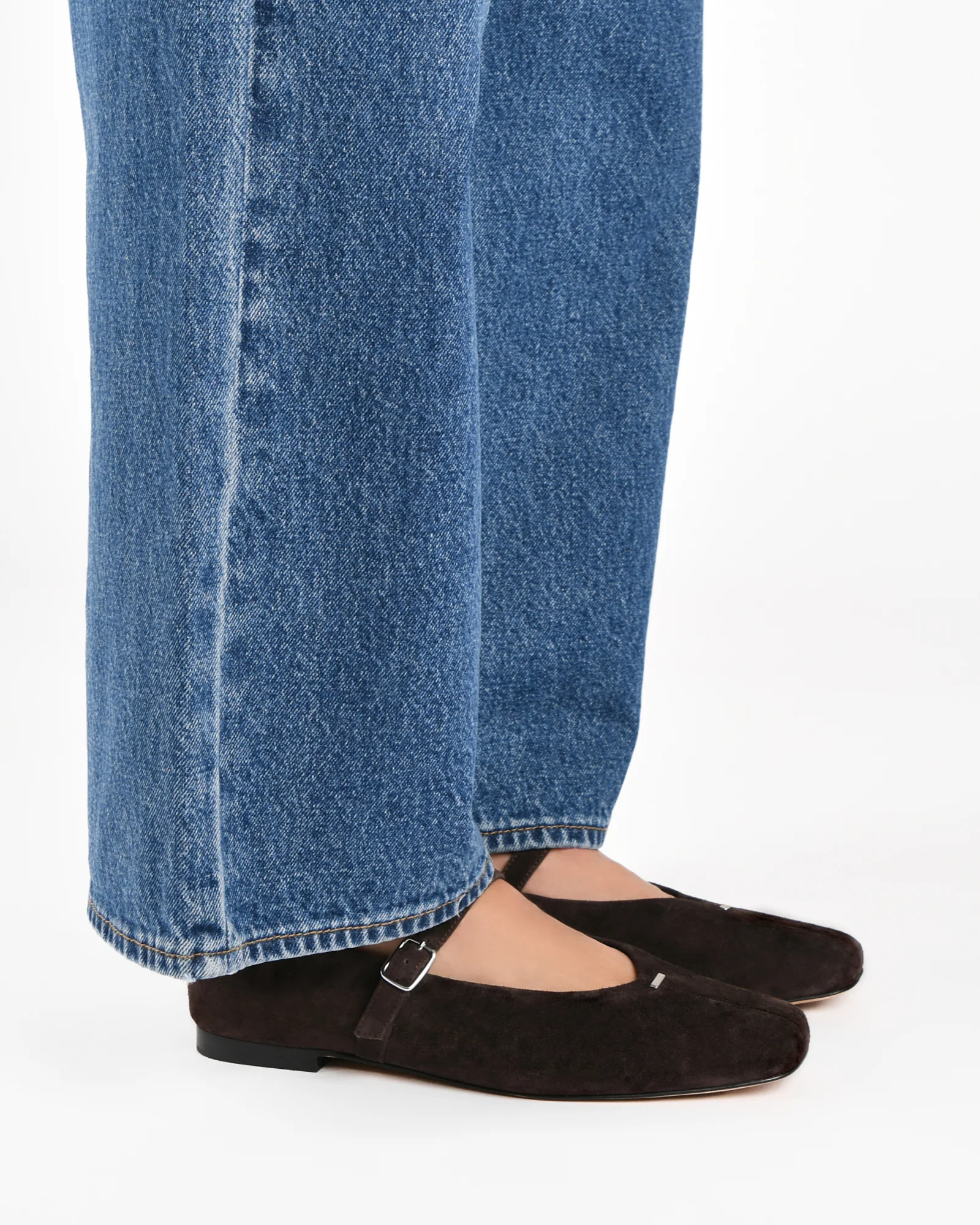 APRIL CASUAL FLATS BITTER CHOC SUEDE - Image 7