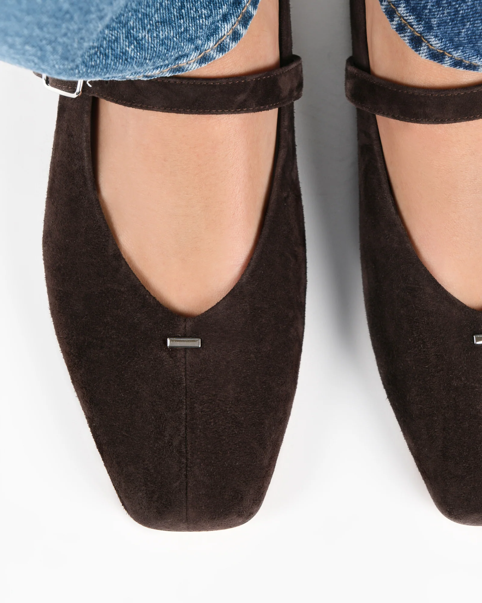 APRIL CASUAL FLATS BITTER CHOC SUEDE - Image 9