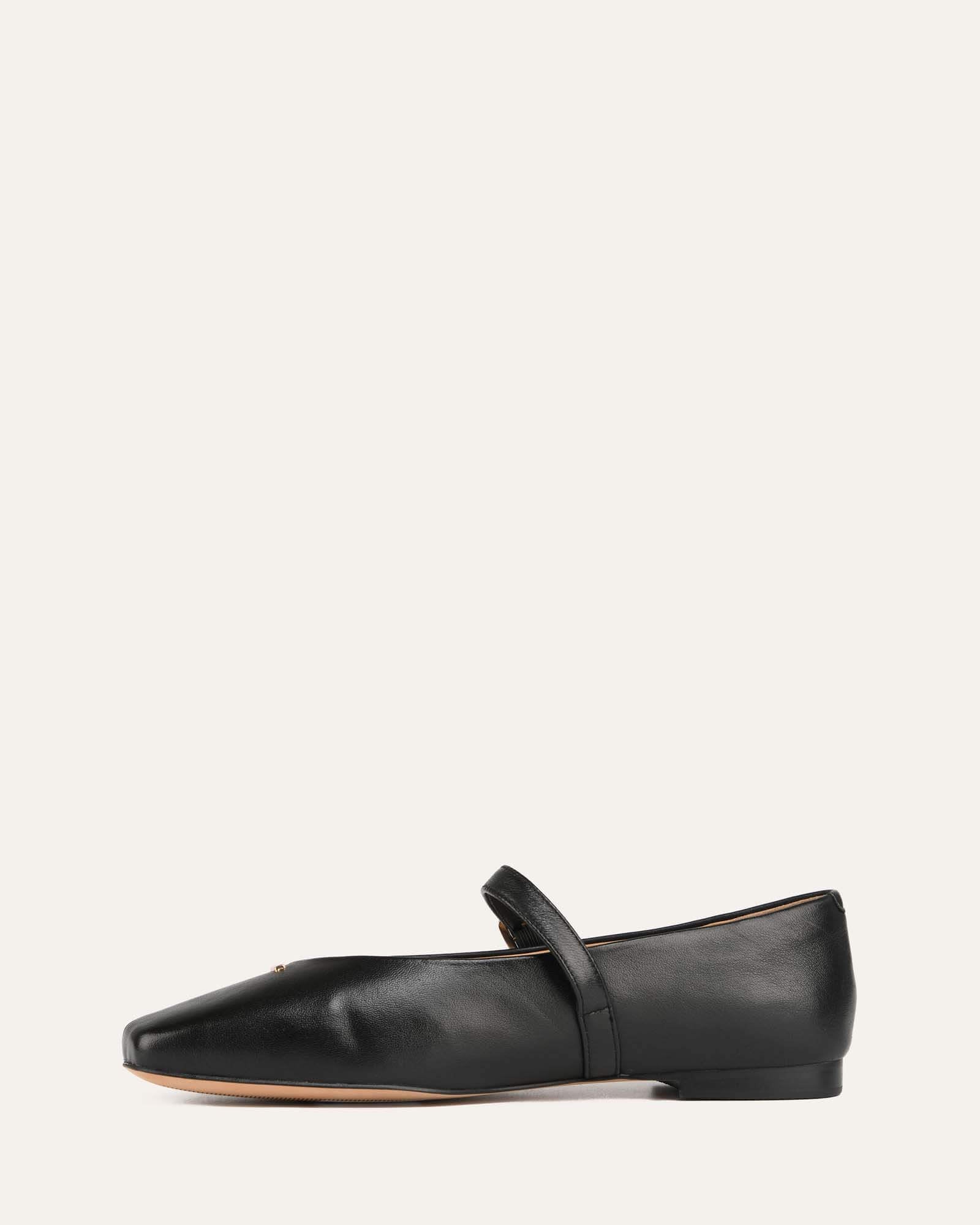 APRIL CASUAL FLATS BLACK LEATHER - Image 6
