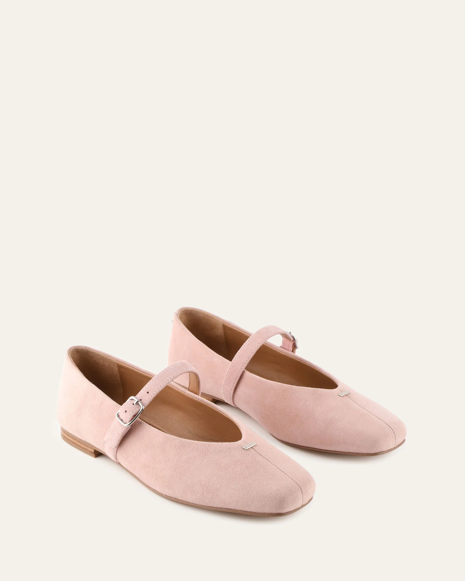 APRIL CASUAL FLATS PALE PINK SUEDE - Image 3
