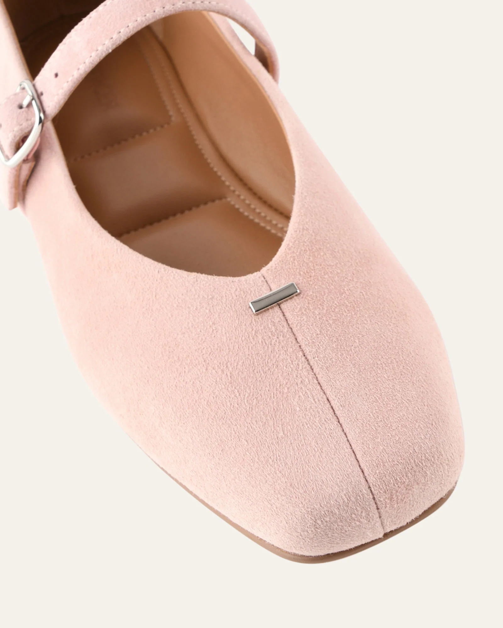 APRIL CASUAL FLATS PALE PINK SUEDE - Image 4