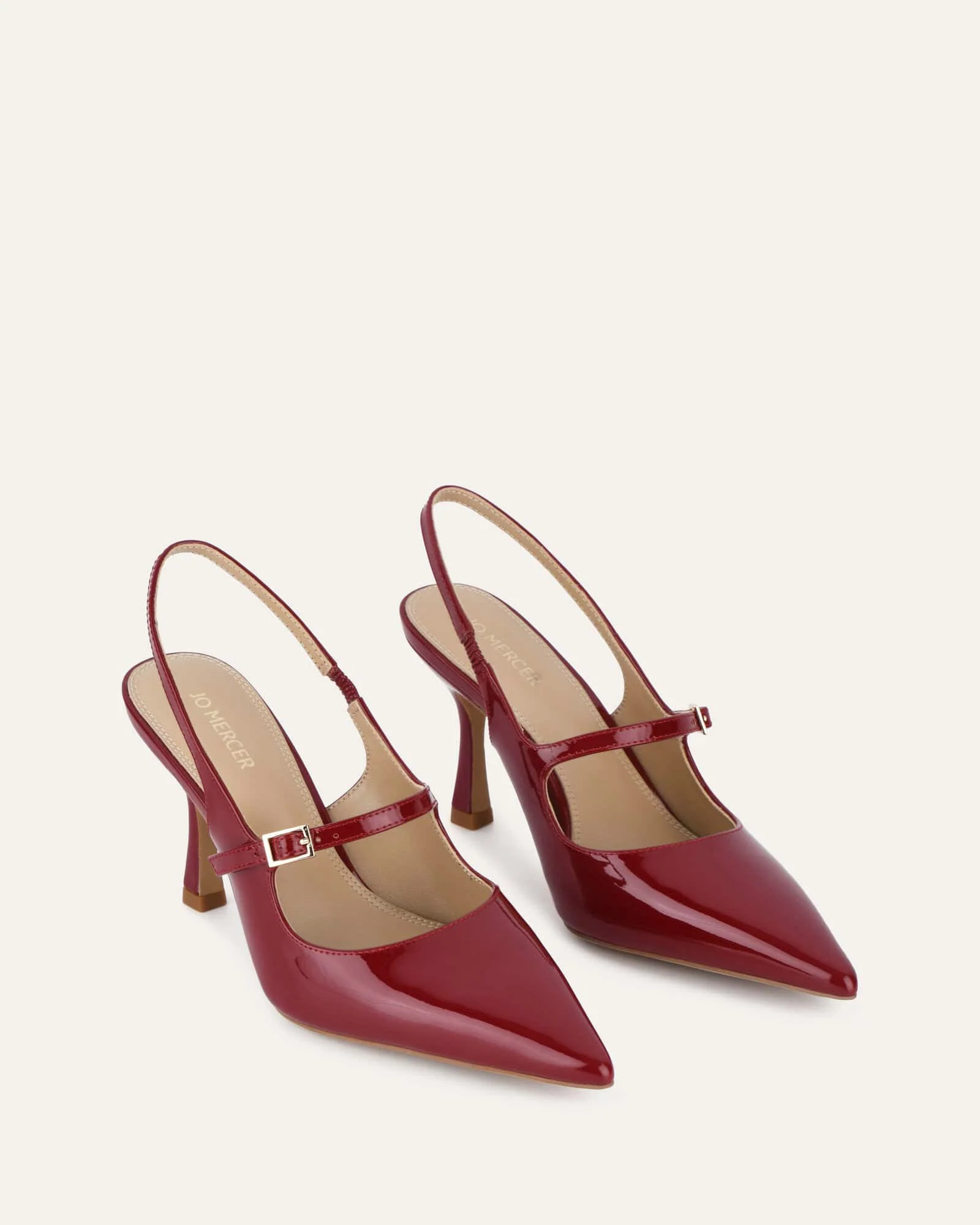 ARCHER HIGH HEELS RUBY RED PATENT - Image 3