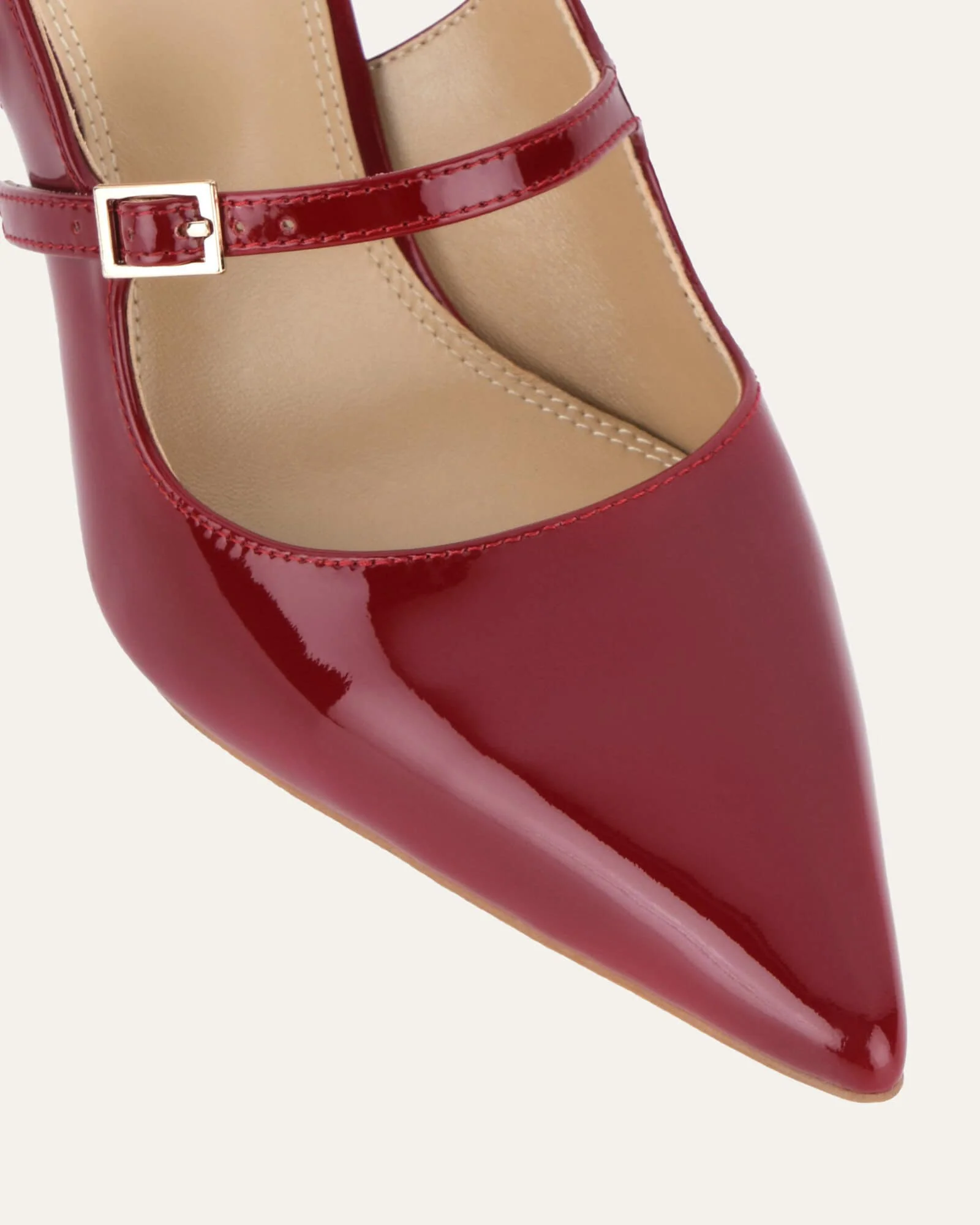 ARCHER HIGH HEELS RUBY RED PATENT - Image 4