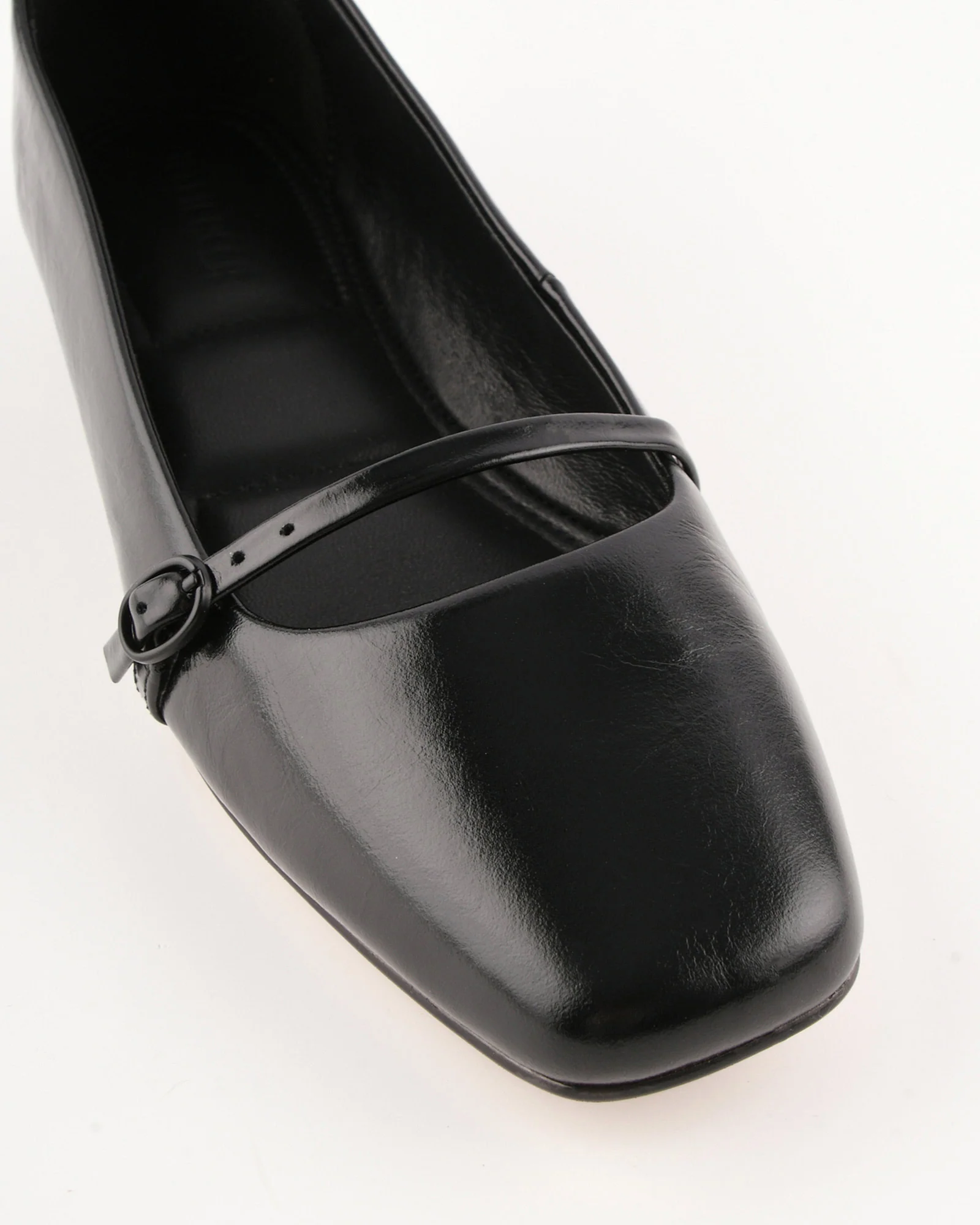 ARDEN DRESS FLATS BLACK LEATHER - Image 3