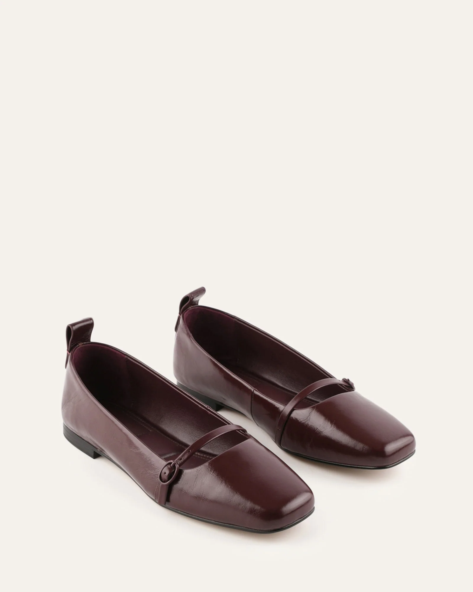 ARDEN DRESS FLATS MERLOT LEATHER - Image 3