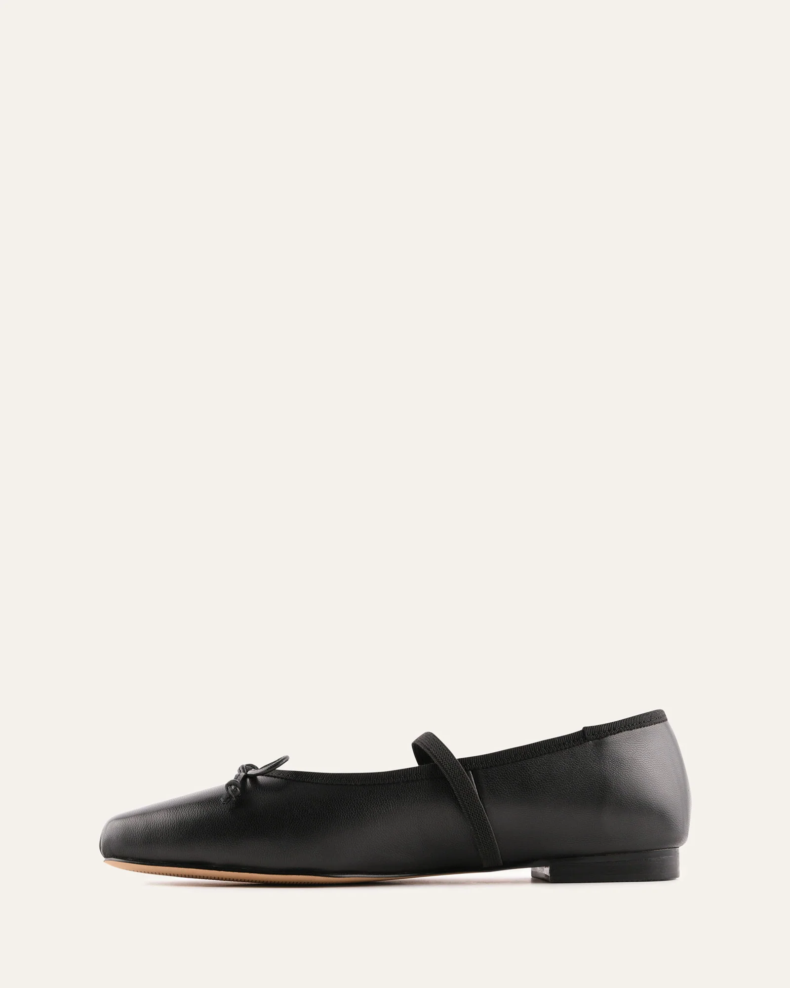 ASHA DRESS FLATS BLACK LEATHER - Image 6