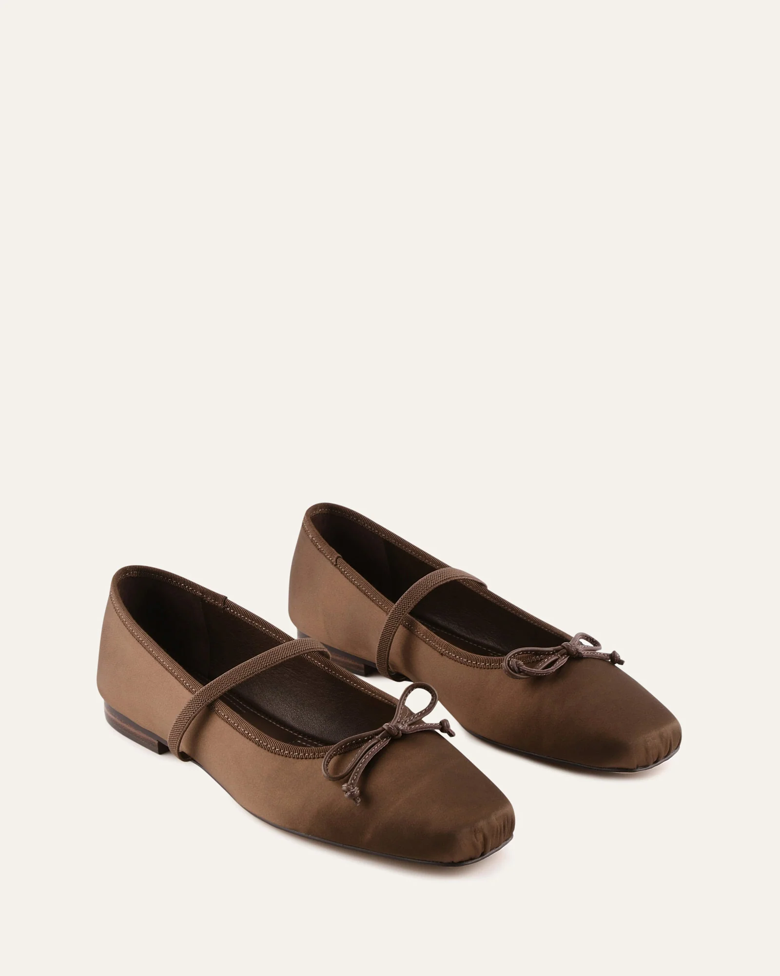 ASHA DRESS FLATS DARK RYE SATIN - Image 3