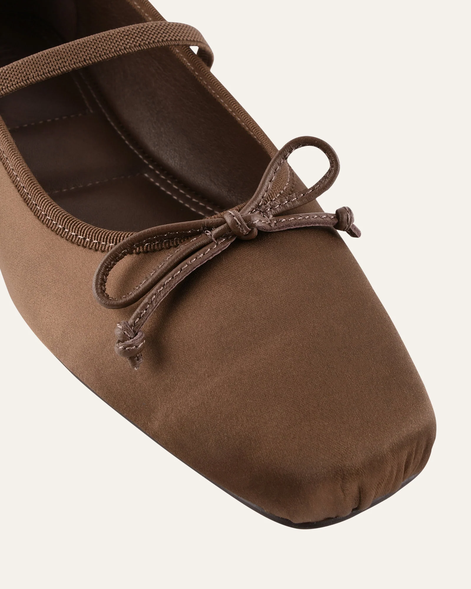 ASHA DRESS FLATS DARK RYE SATIN - Image 4