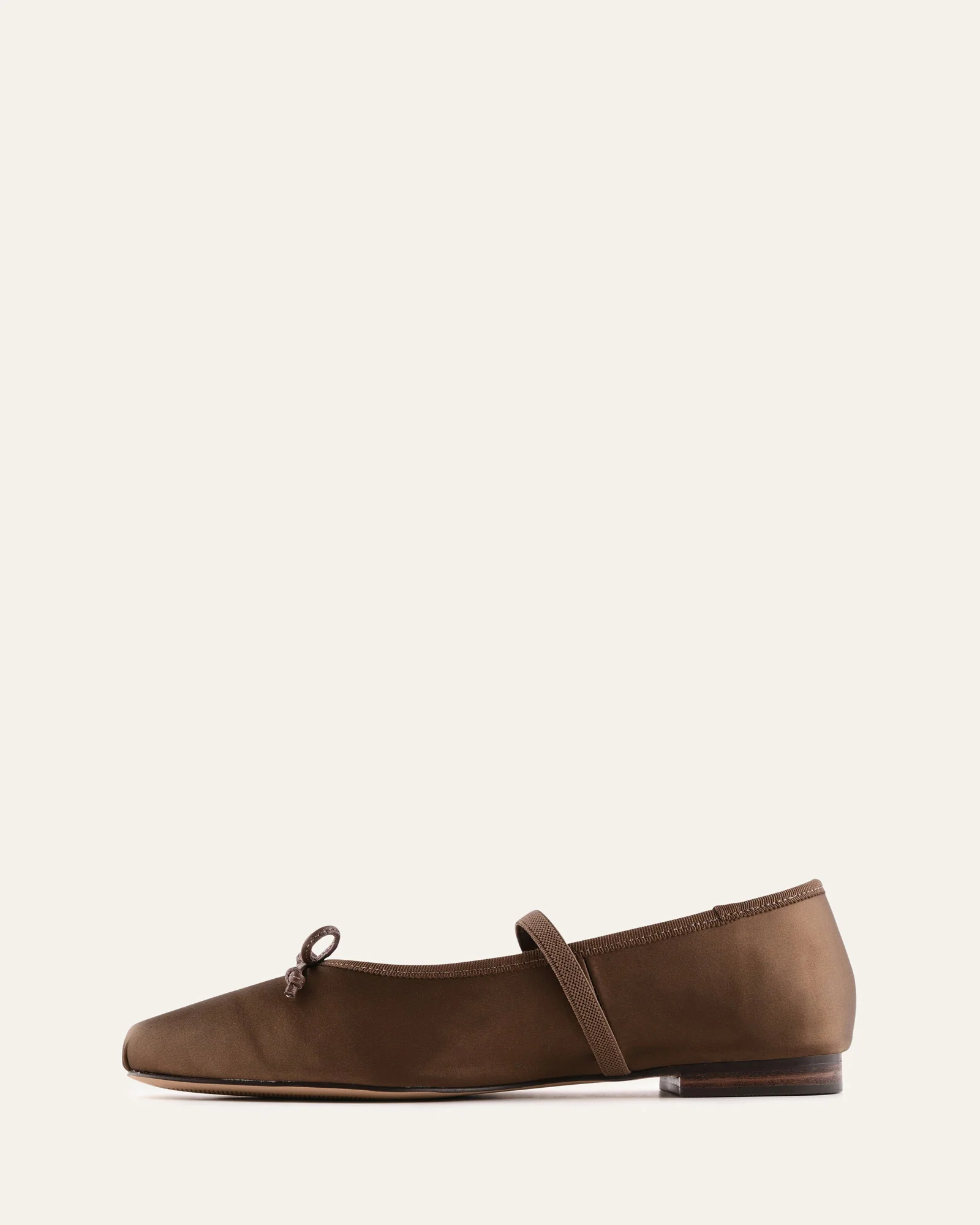 ASHA DRESS FLATS DARK RYE SATIN - Image 6