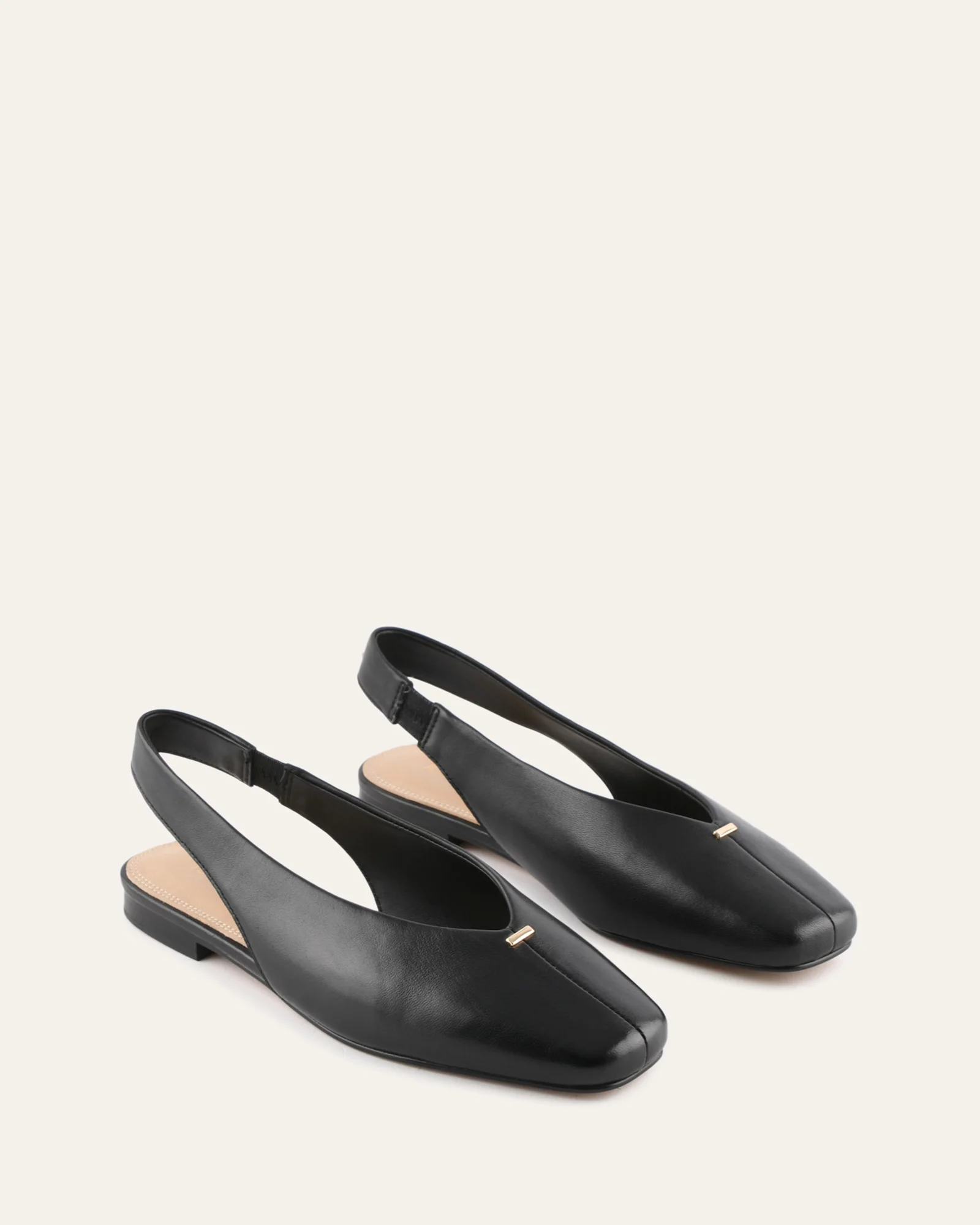 ASHLEE DRESS FLATS BLACK LEATHER - Image 3