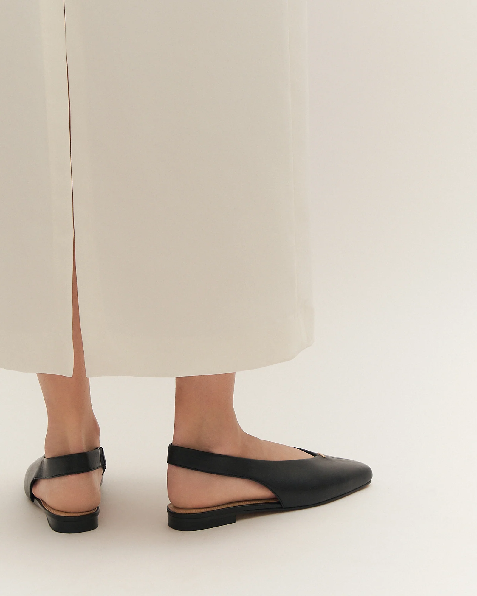 ASHLEE DRESS FLATS BLACK LEATHER - Image 7