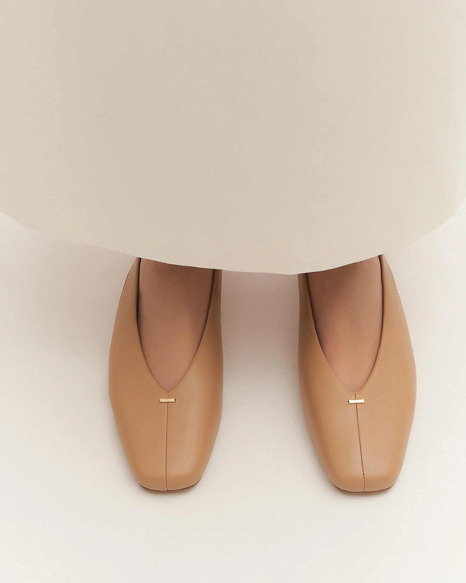 ASHLEE DRESS FLATS TAN LEATHER - Image 2
