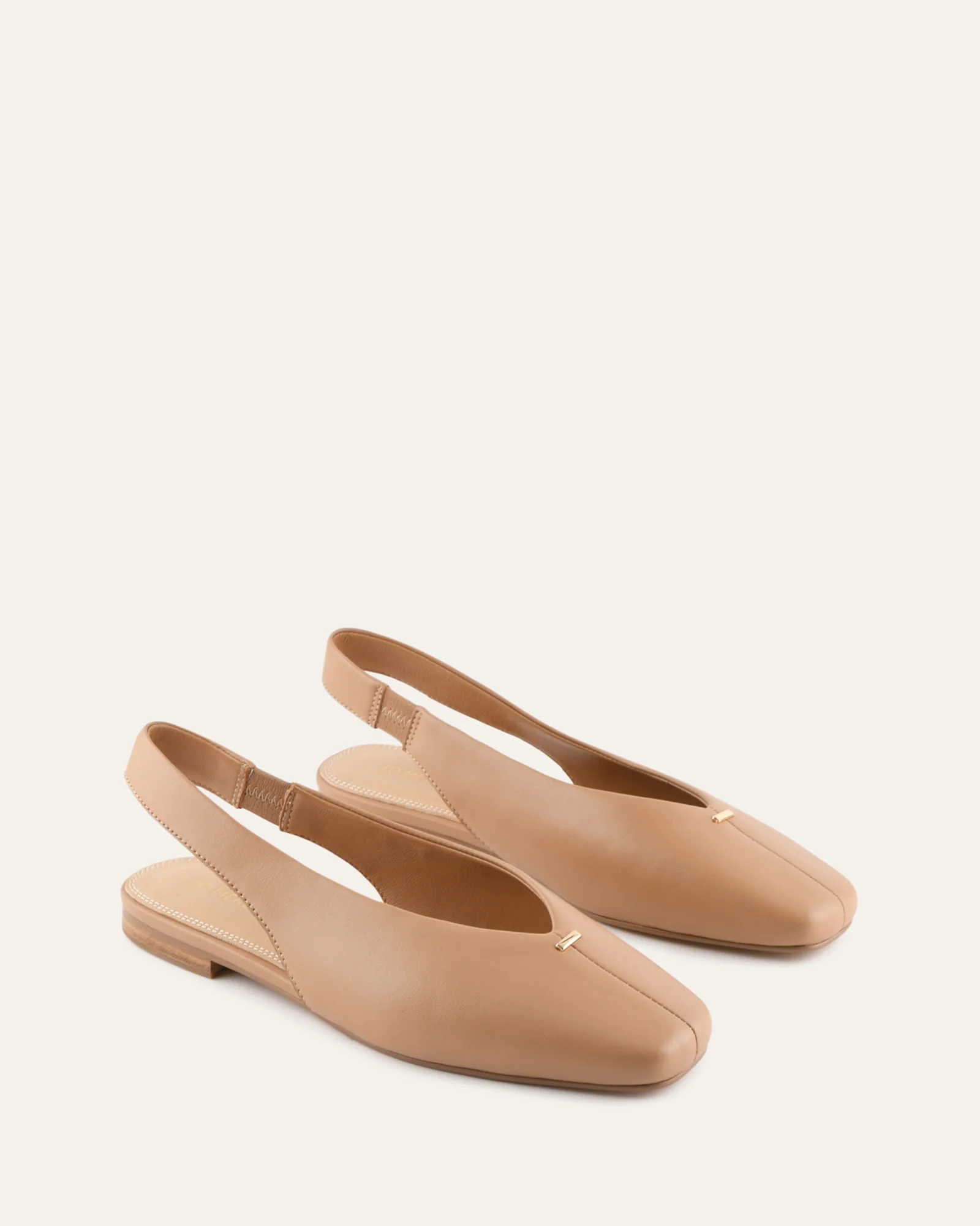 ASHLEE DRESS FLATS TAN LEATHER - Image 3