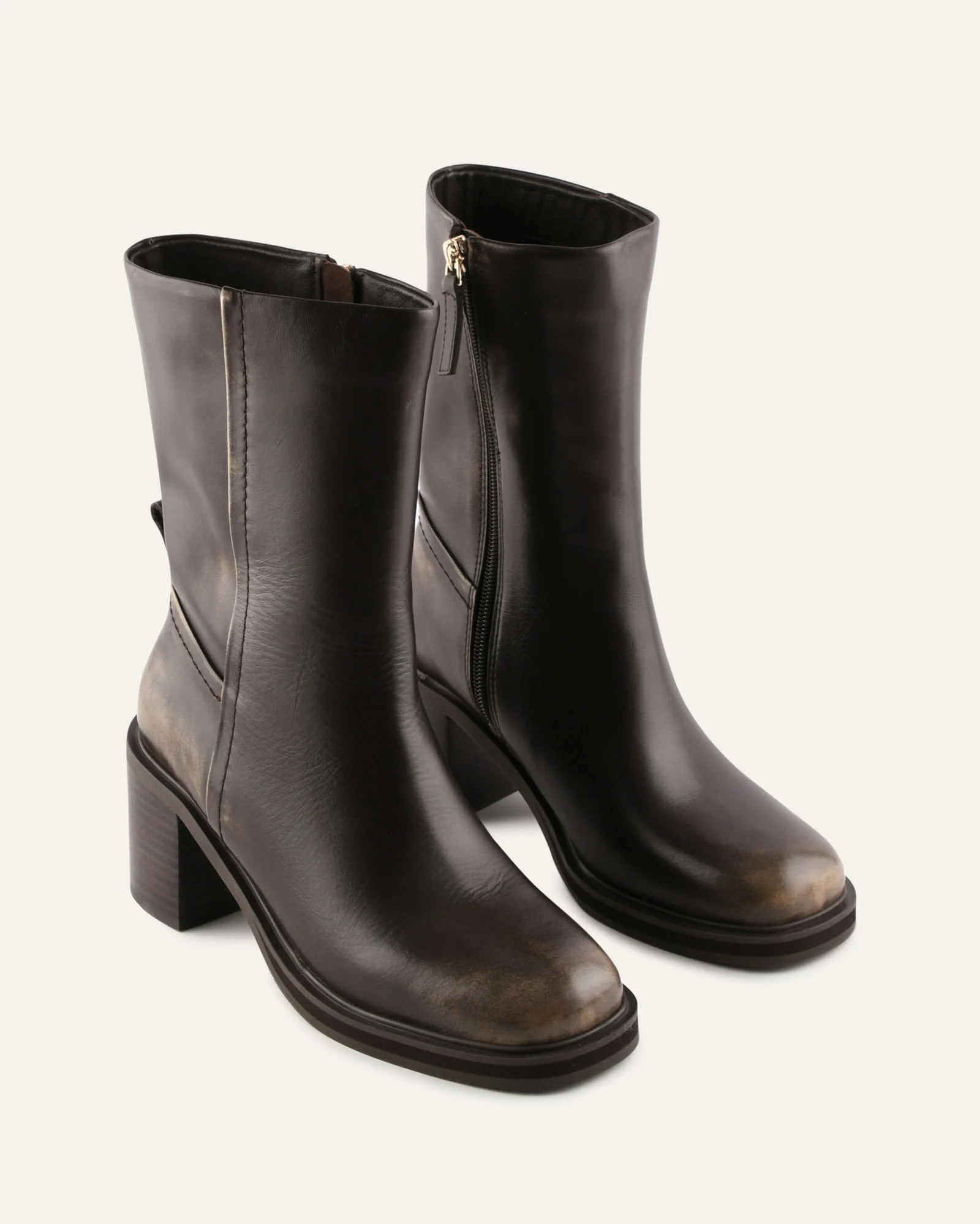 ATTICUS CALF BOOTS BROWN LEATHER - Image 4