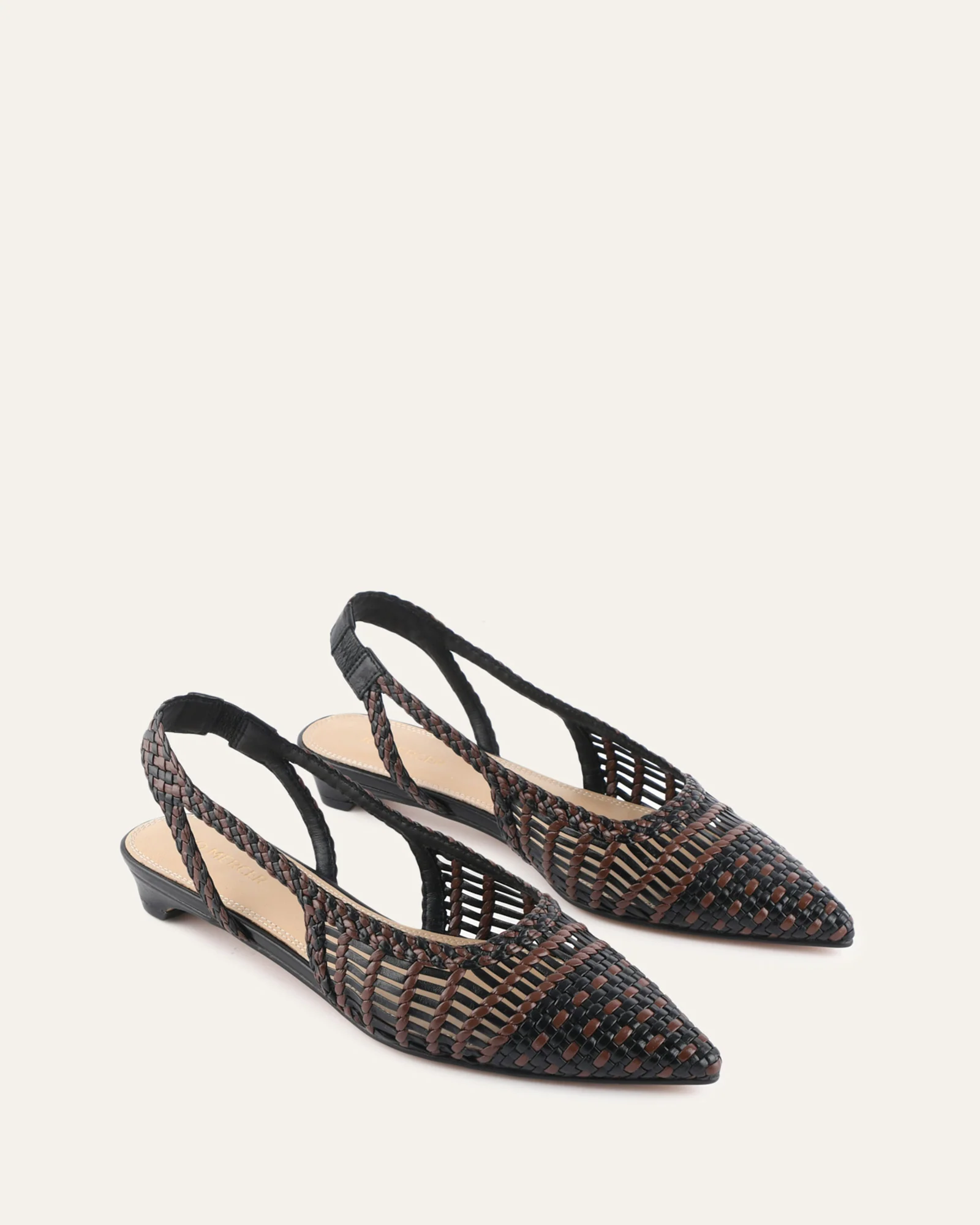 AUBREY DRESS FLATS BLACK/PECAN LEATHER - Image 3