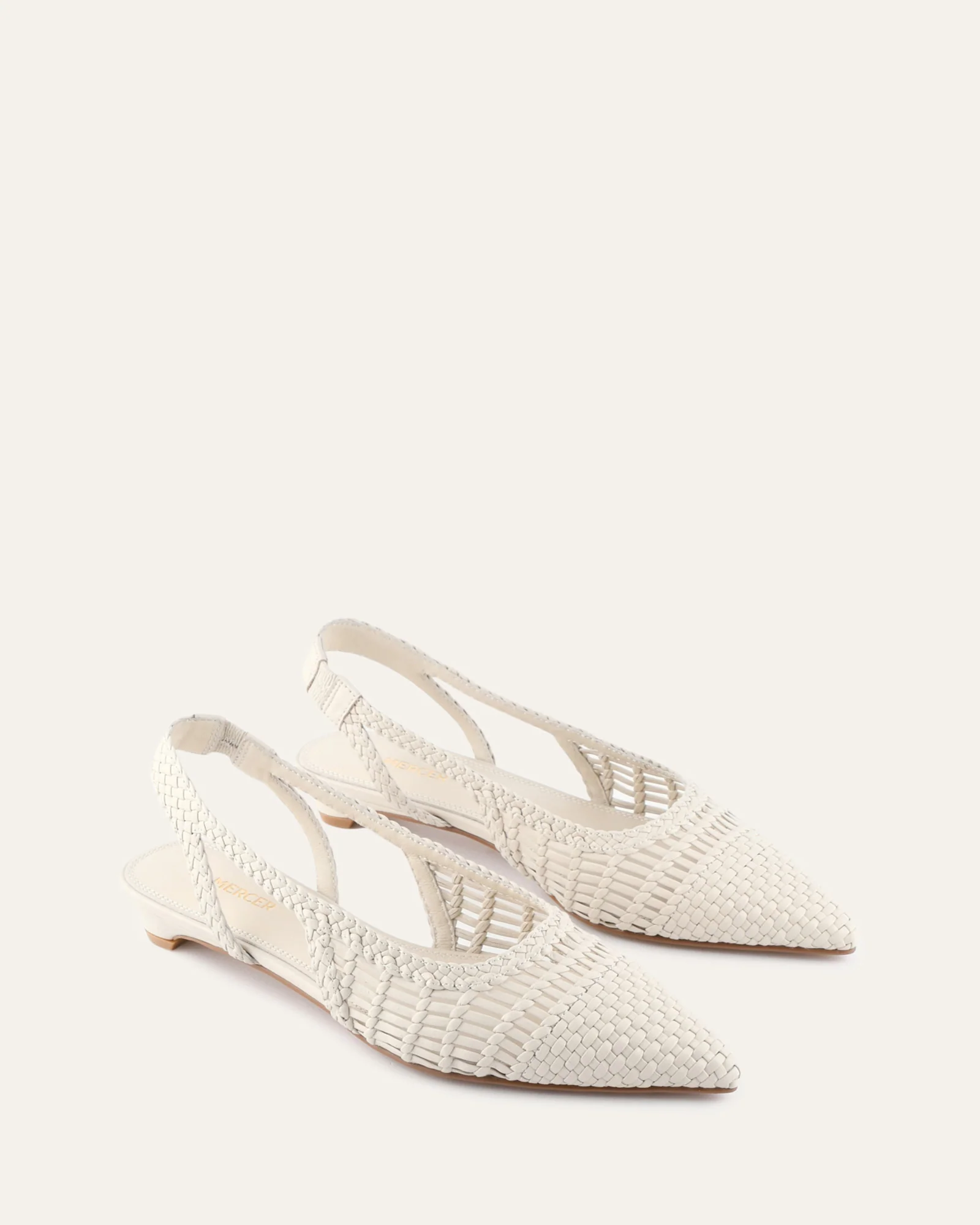 AUBREY DRESS FLATS OFF WHITE LEATHER - Image 3