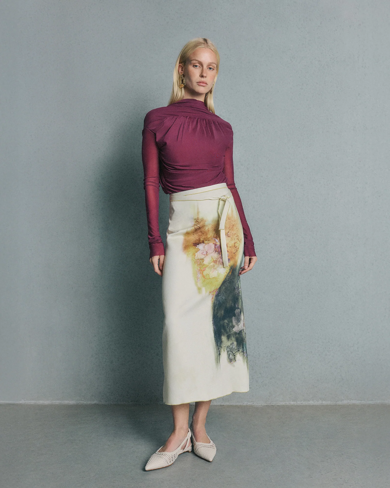 AUBREY DRESS FLATS OFF WHITE LEATHER - Image 7