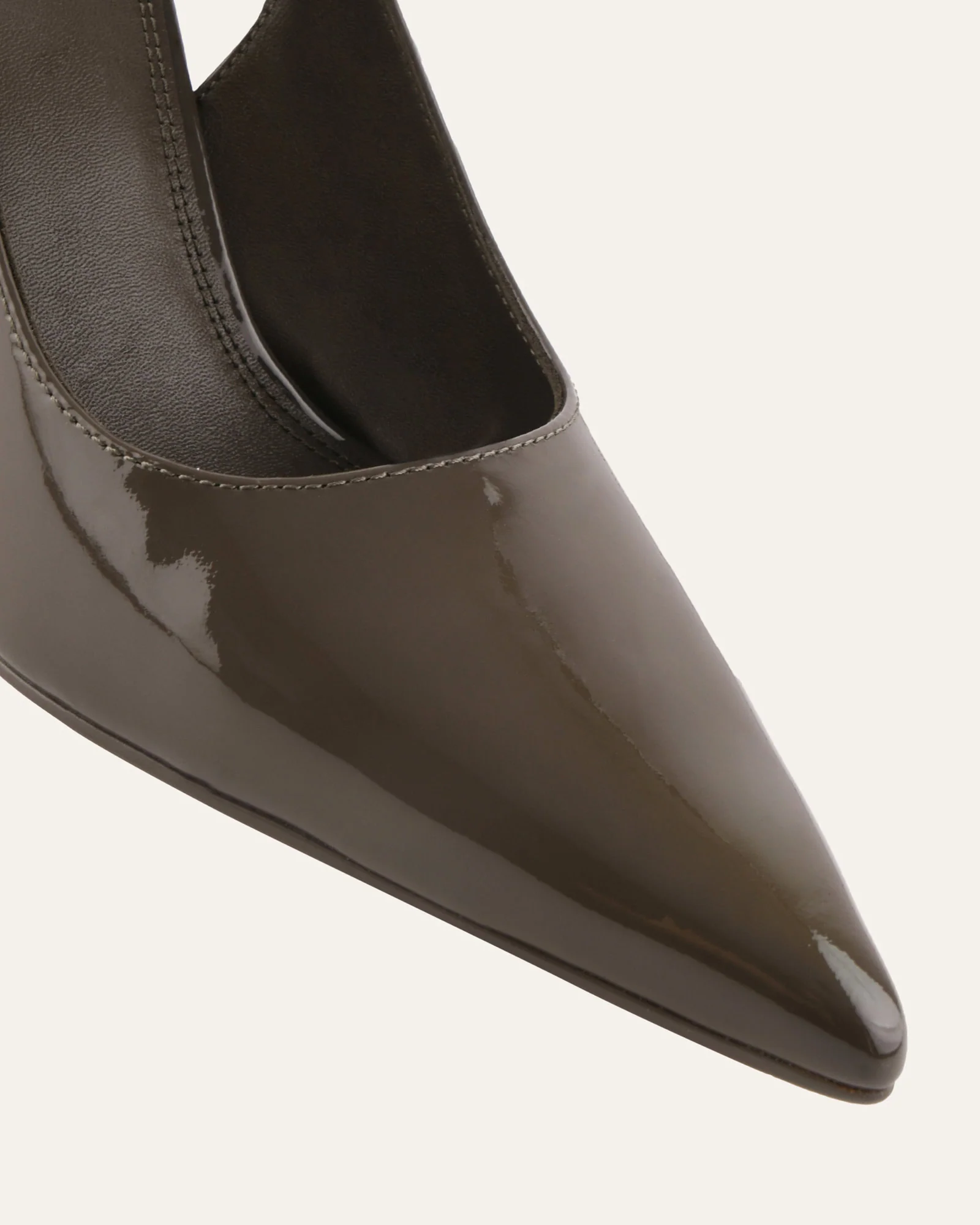 AVA HIGH HEELS DARK OLIVE PATENT - Image 3