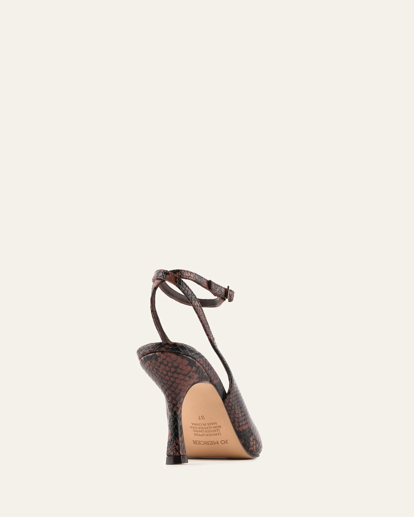 AVA HIGH HEELS DARK SNAKE PRINT LEATHER - Image 4