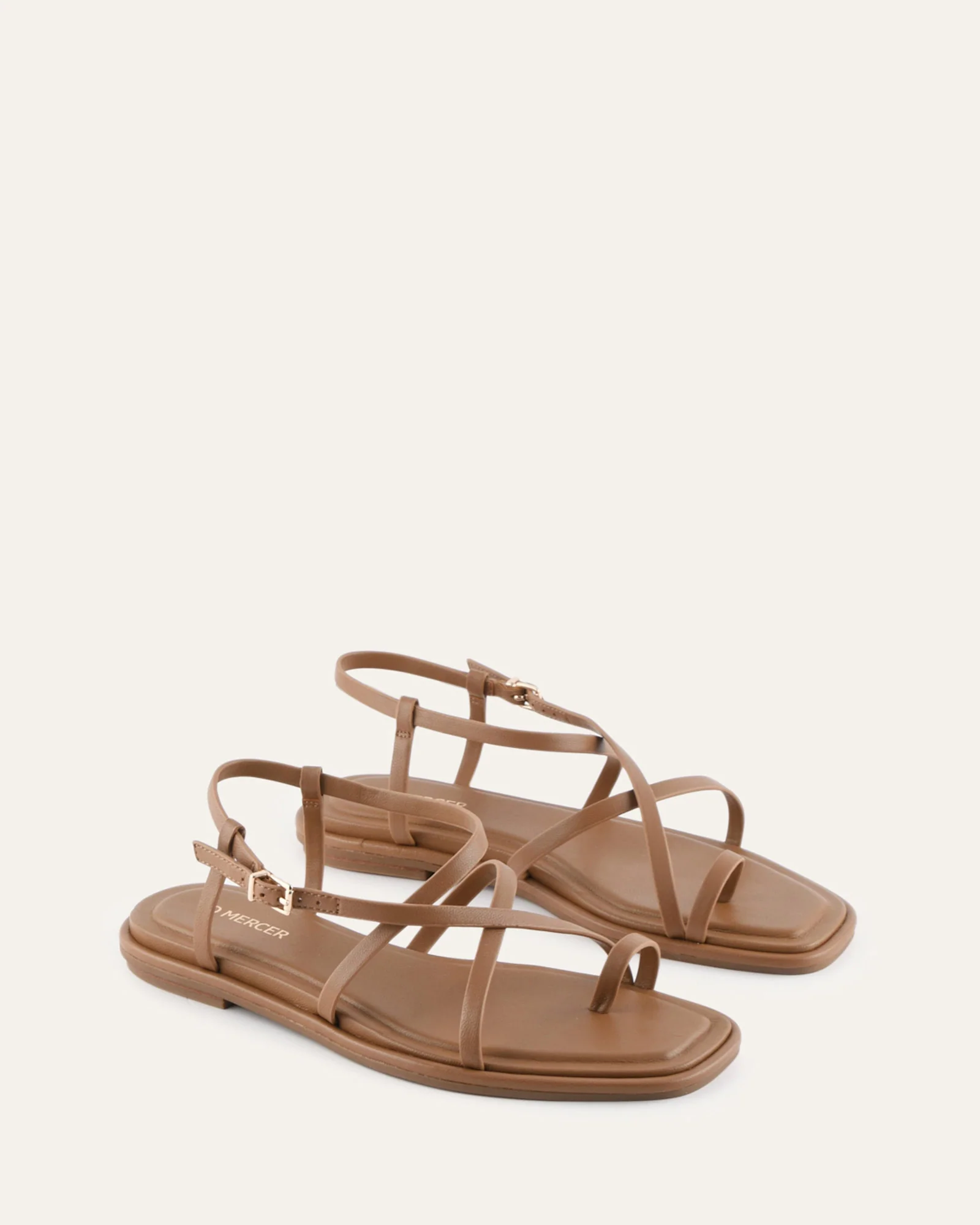 AVEN FLAT SANDALS TUSCAN TAN LEATHER - Image 3