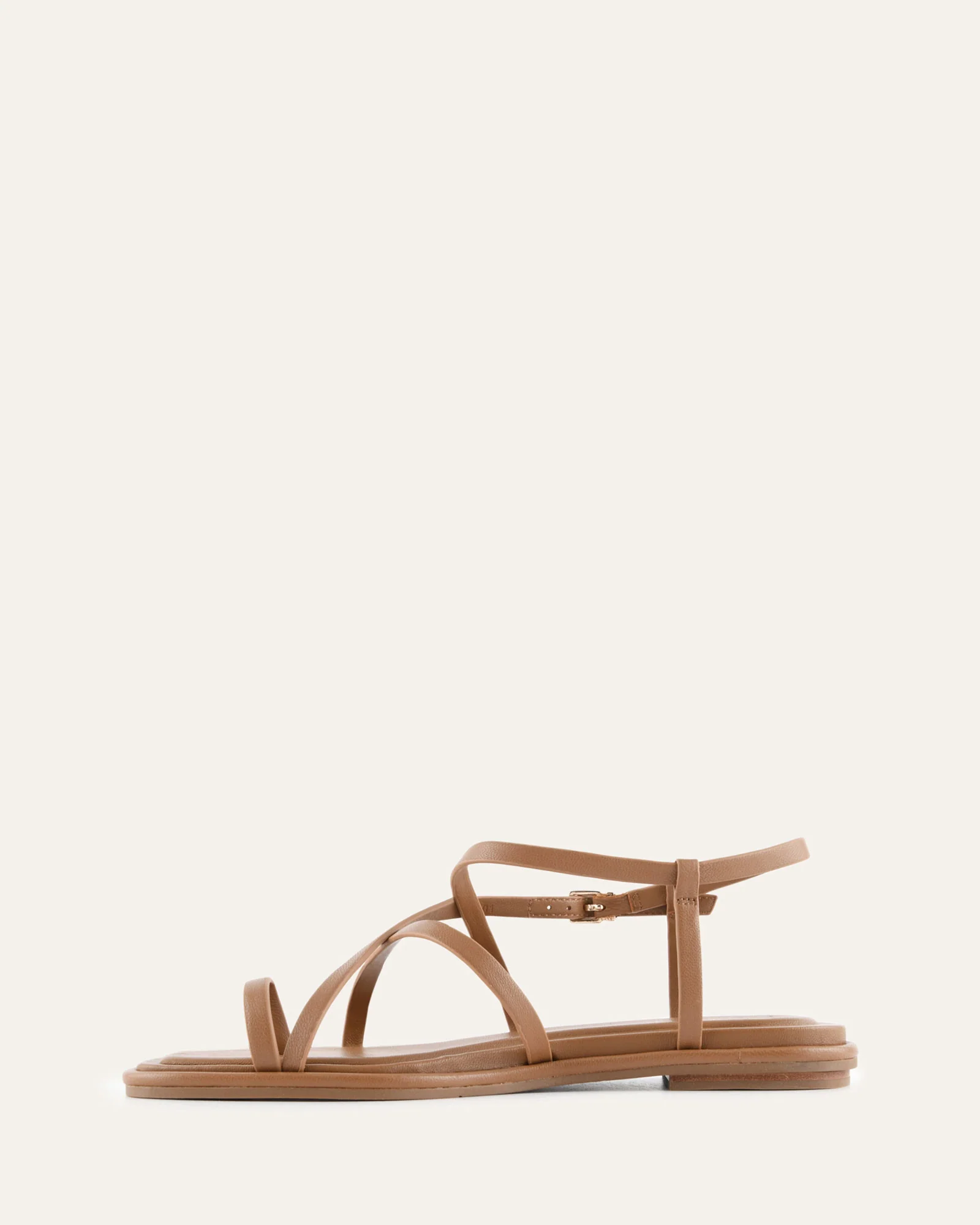 AVEN FLAT SANDALS TUSCAN TAN LEATHER - Image 6