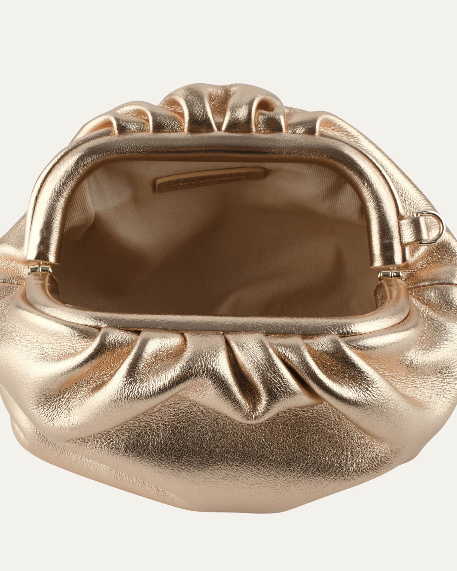 BAMBINI CLUTCH BAG GOLD LEATHER - Image 5