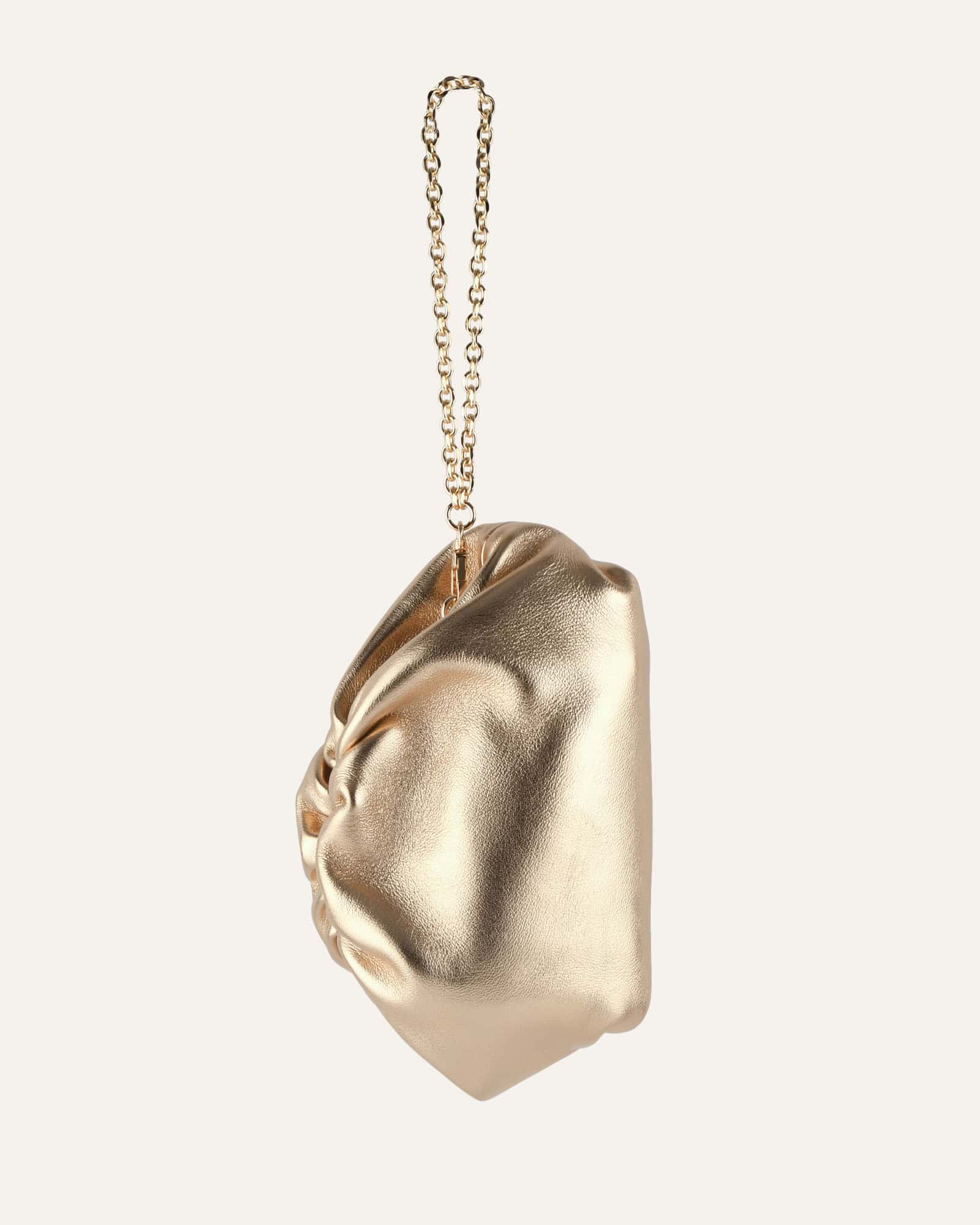BAMBINI CLUTCH BAG GOLD LEATHER - Image 6