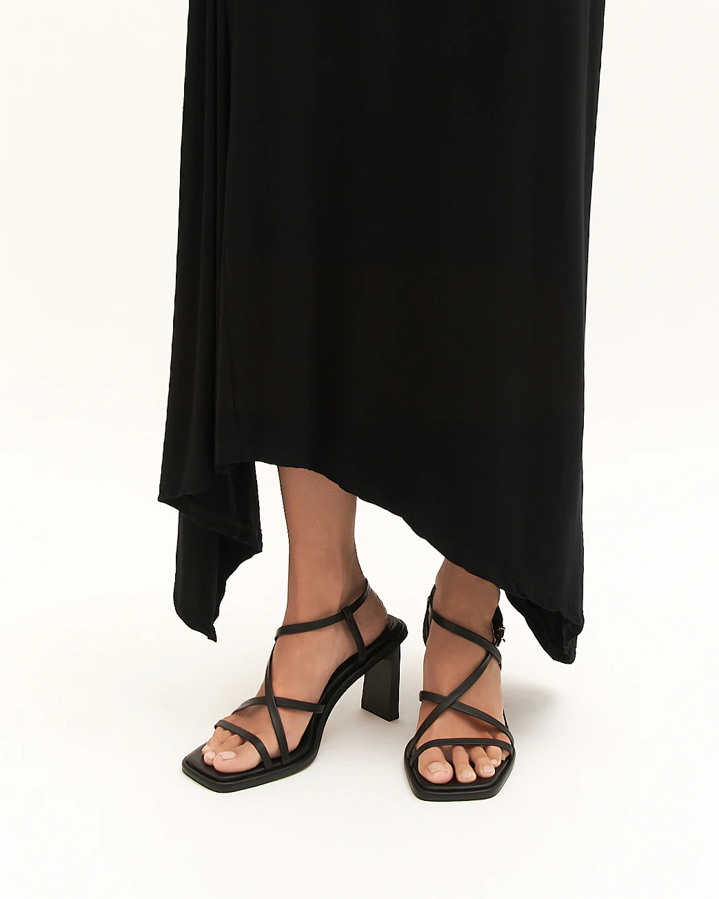 BASK HIGH HEEL SANDALS BLACK LEATHER - Image 2