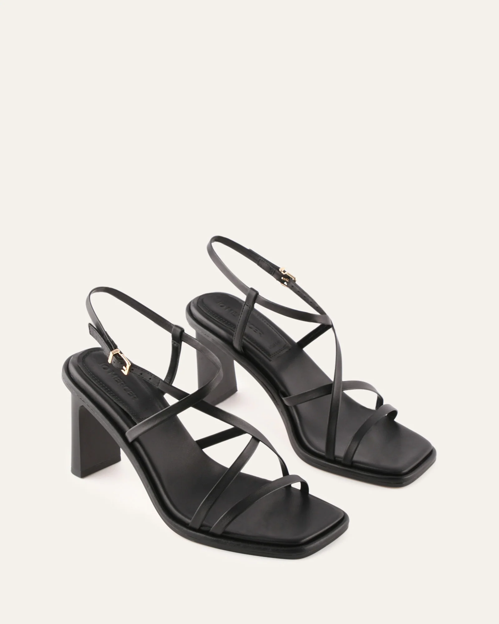 BASK HIGH HEEL SANDALS BLACK LEATHER - Image 3