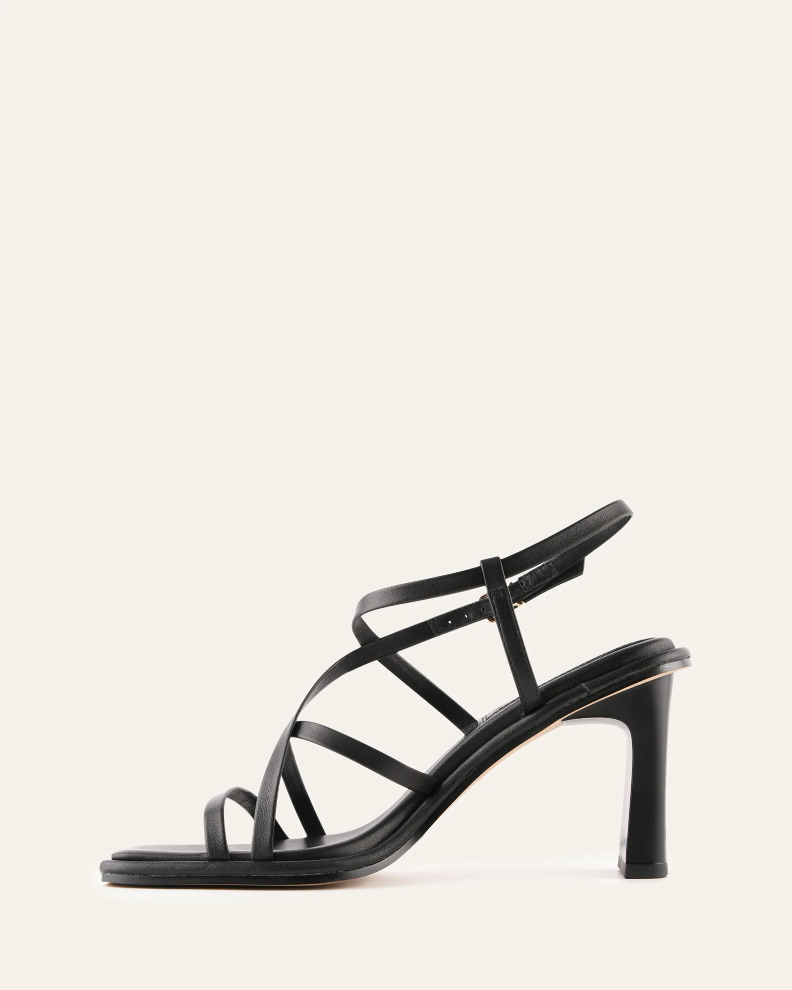 BASK HIGH HEEL SANDALS BLACK LEATHER - Image 6
