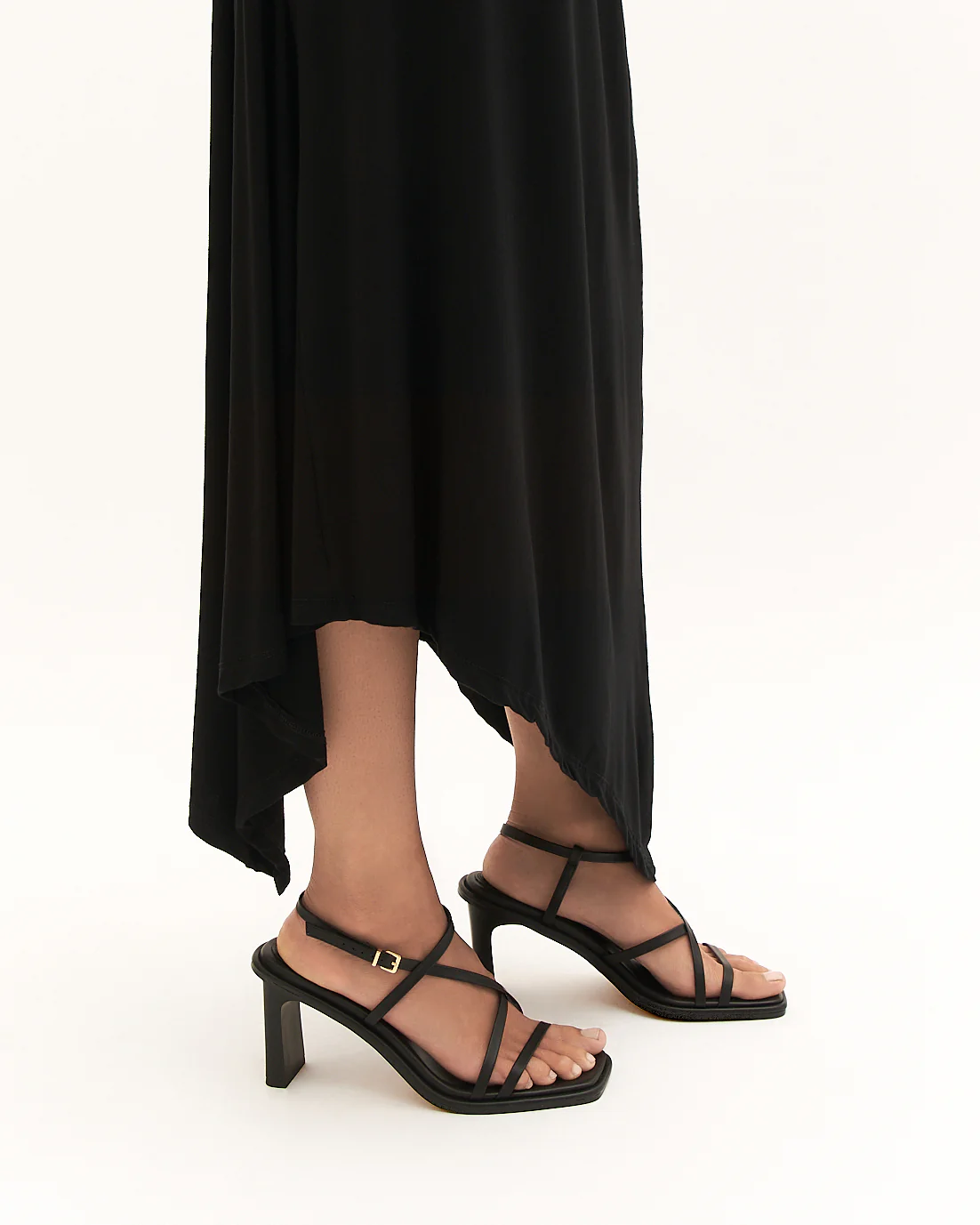 BASK HIGH HEEL SANDALS BLACK LEATHER - Image 7