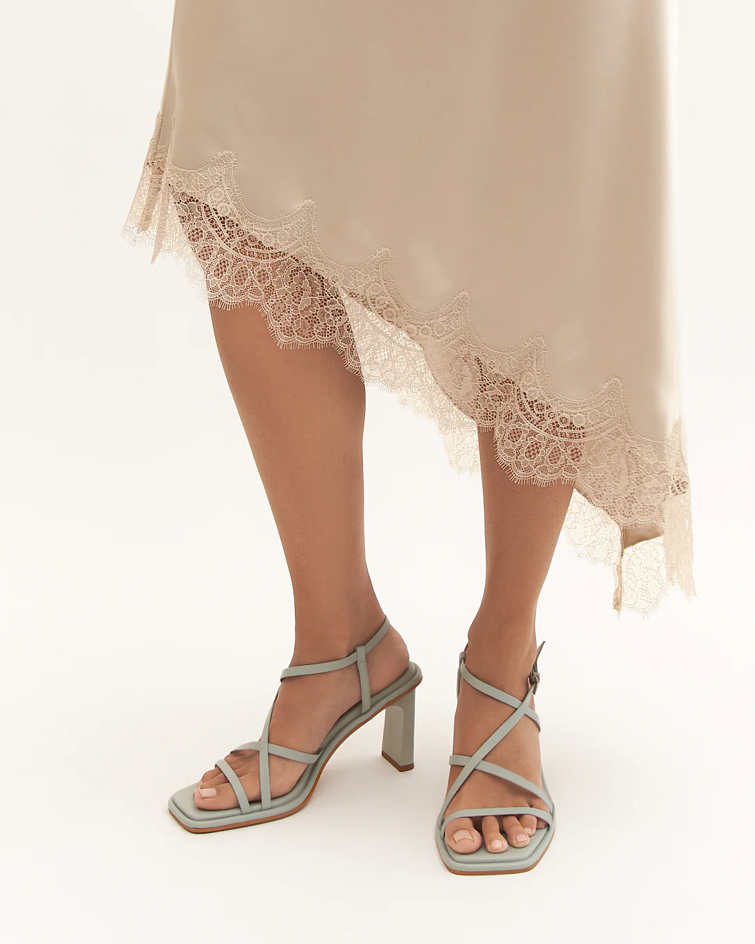 BASK HIGH HEEL SANDALS DUSK BLUE LEATHER - Image 2