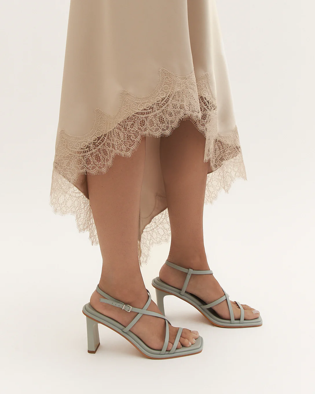 BASK HIGH HEEL SANDALS DUSK BLUE LEATHER - Image 7