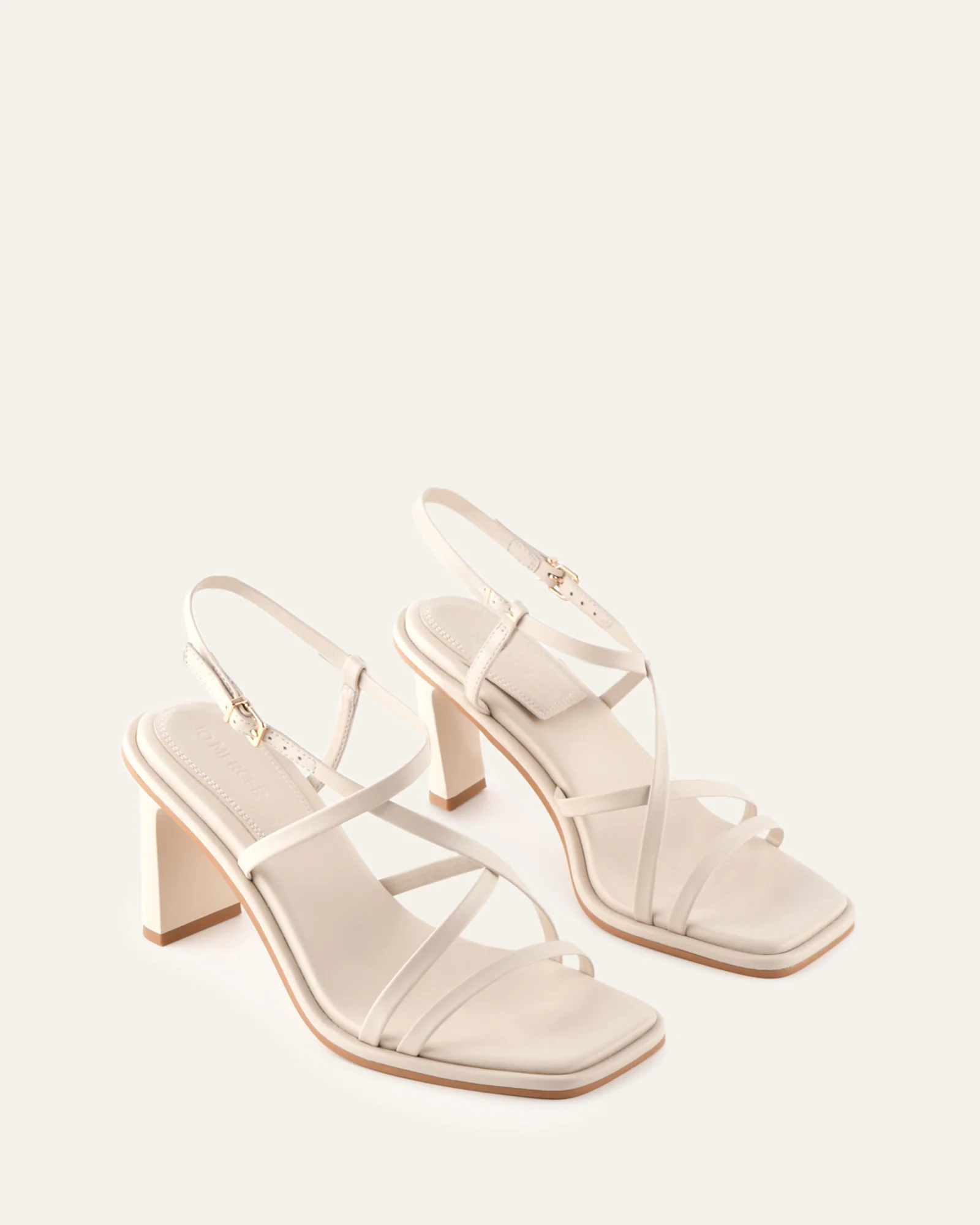 BASK HIGH HEEL SANDALS OFF WHITE LEATHER - Image 3