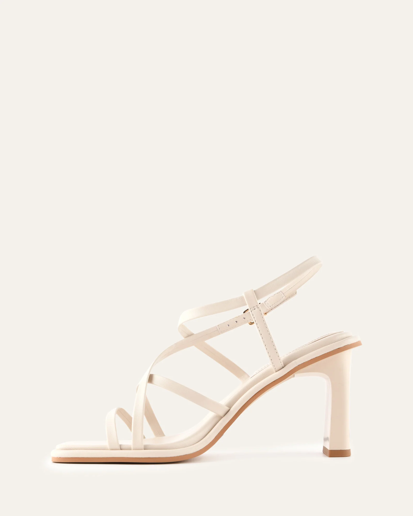 BASK HIGH HEEL SANDALS OFF WHITE LEATHER - Image 6