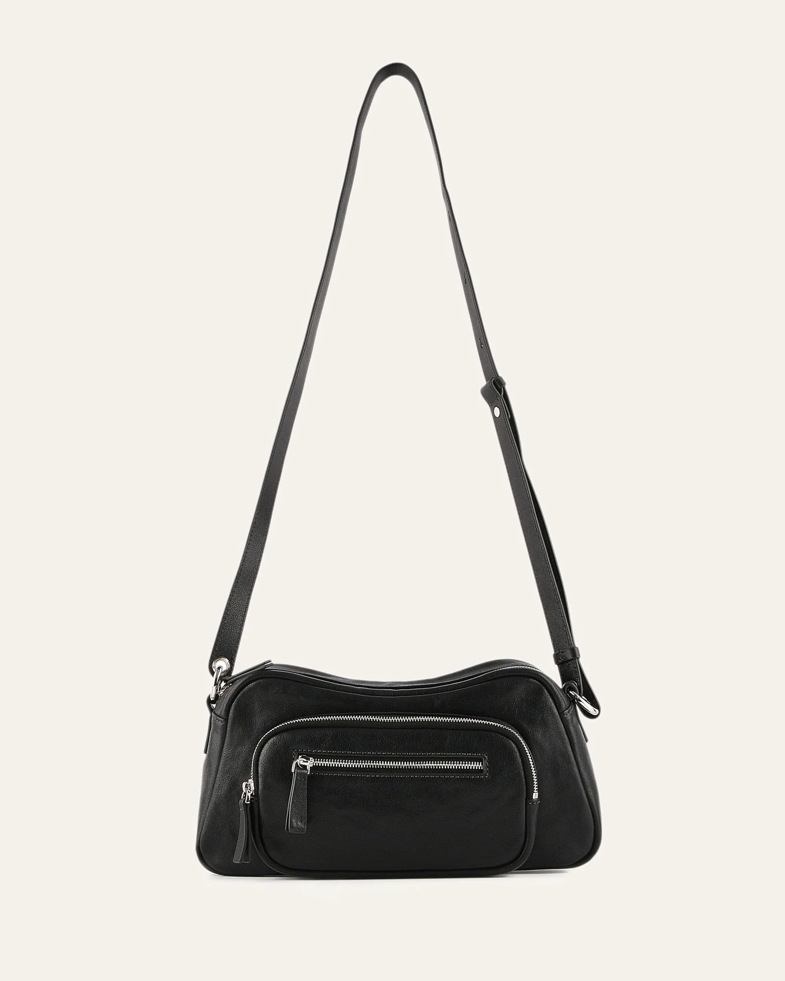 BECKY CROSSBODY BAG BLACK LEATHER - Image 6