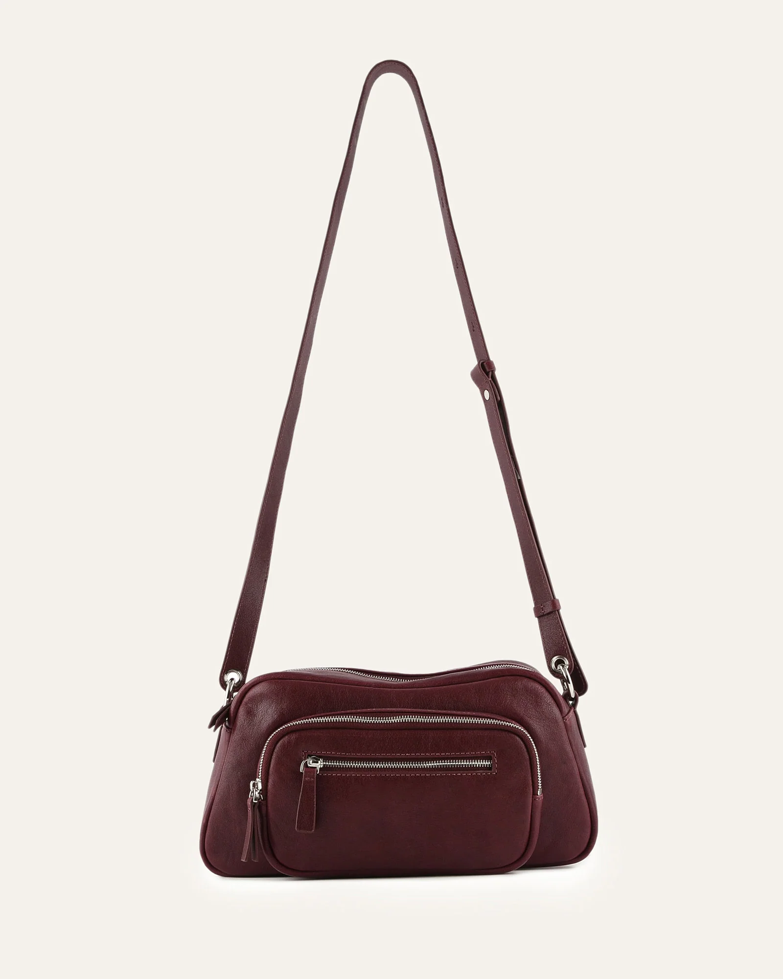 BECKY CROSSBODY BAG MERLOT LEATHER - Image 6